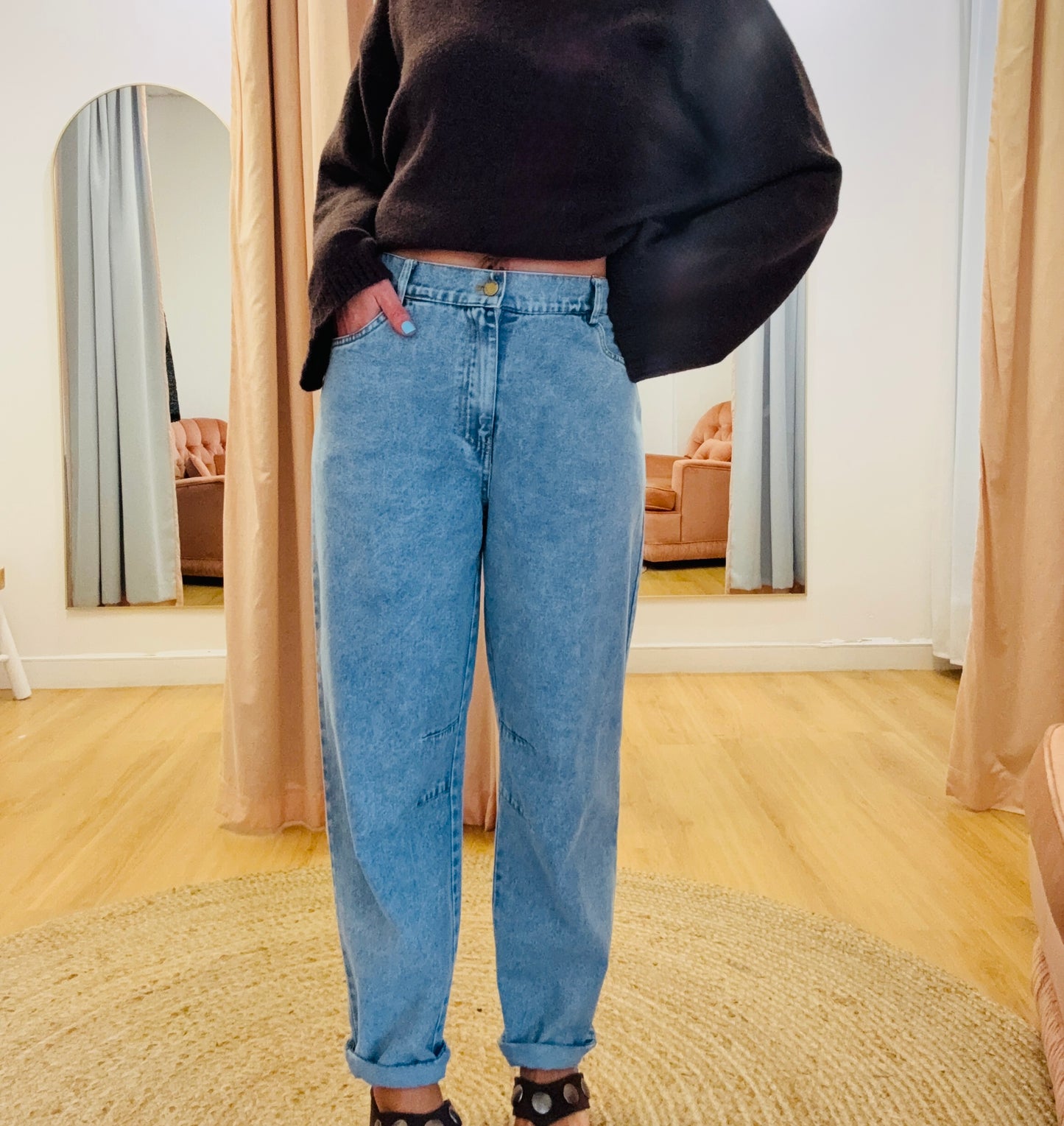 By Frankie/ Barrel Jeans- Light Wash