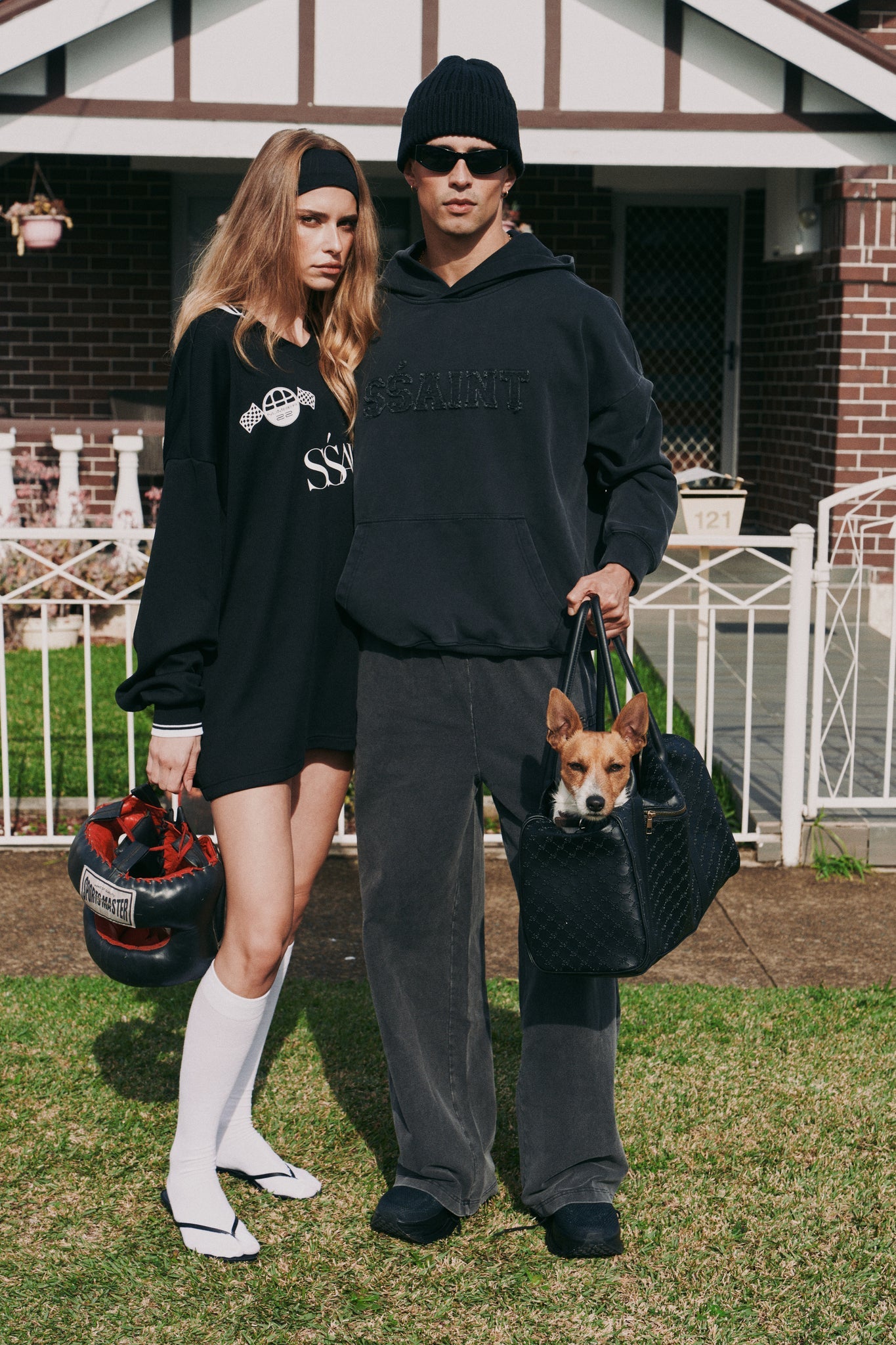 SSAINT- CHAMPION HOODIE - ACID WASH CHARCOAL