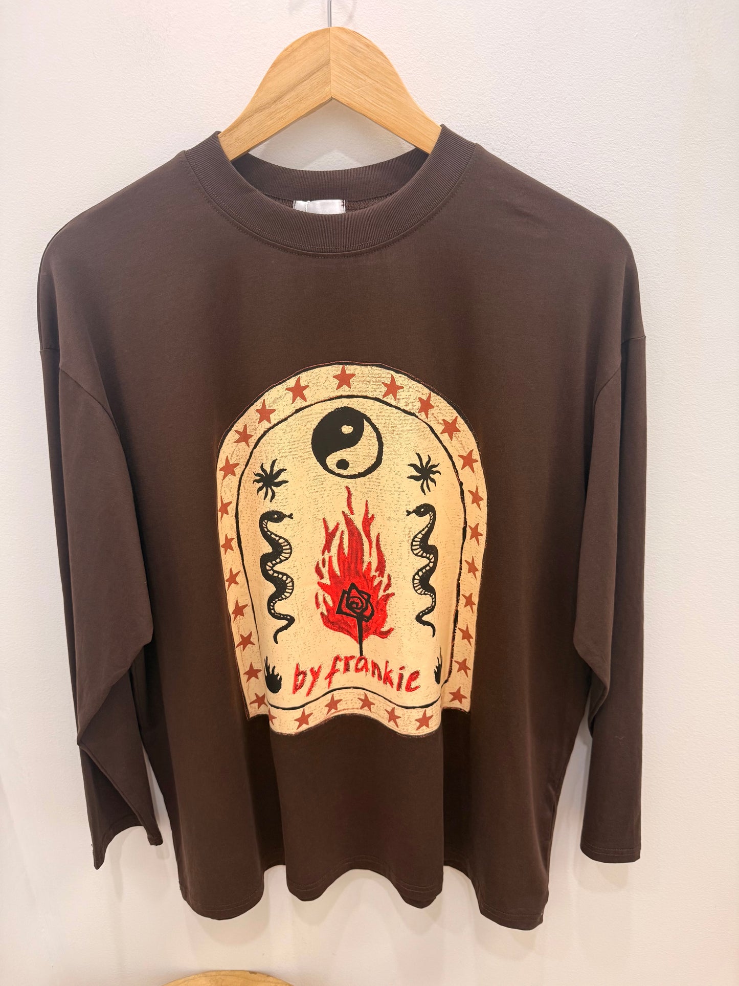 By Frankie/ Aspen Long Sleeve Tee- Chocolate