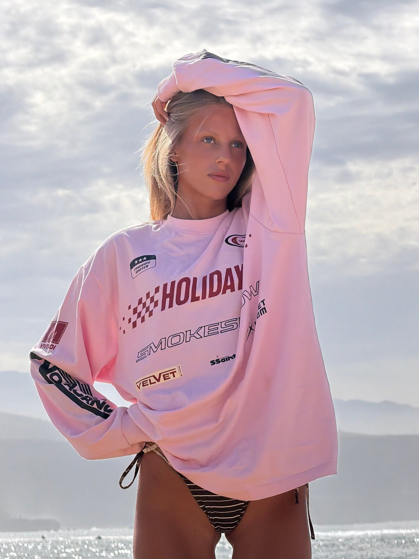 SSAINT/ SIGNATURE MOTO TEE - PINK