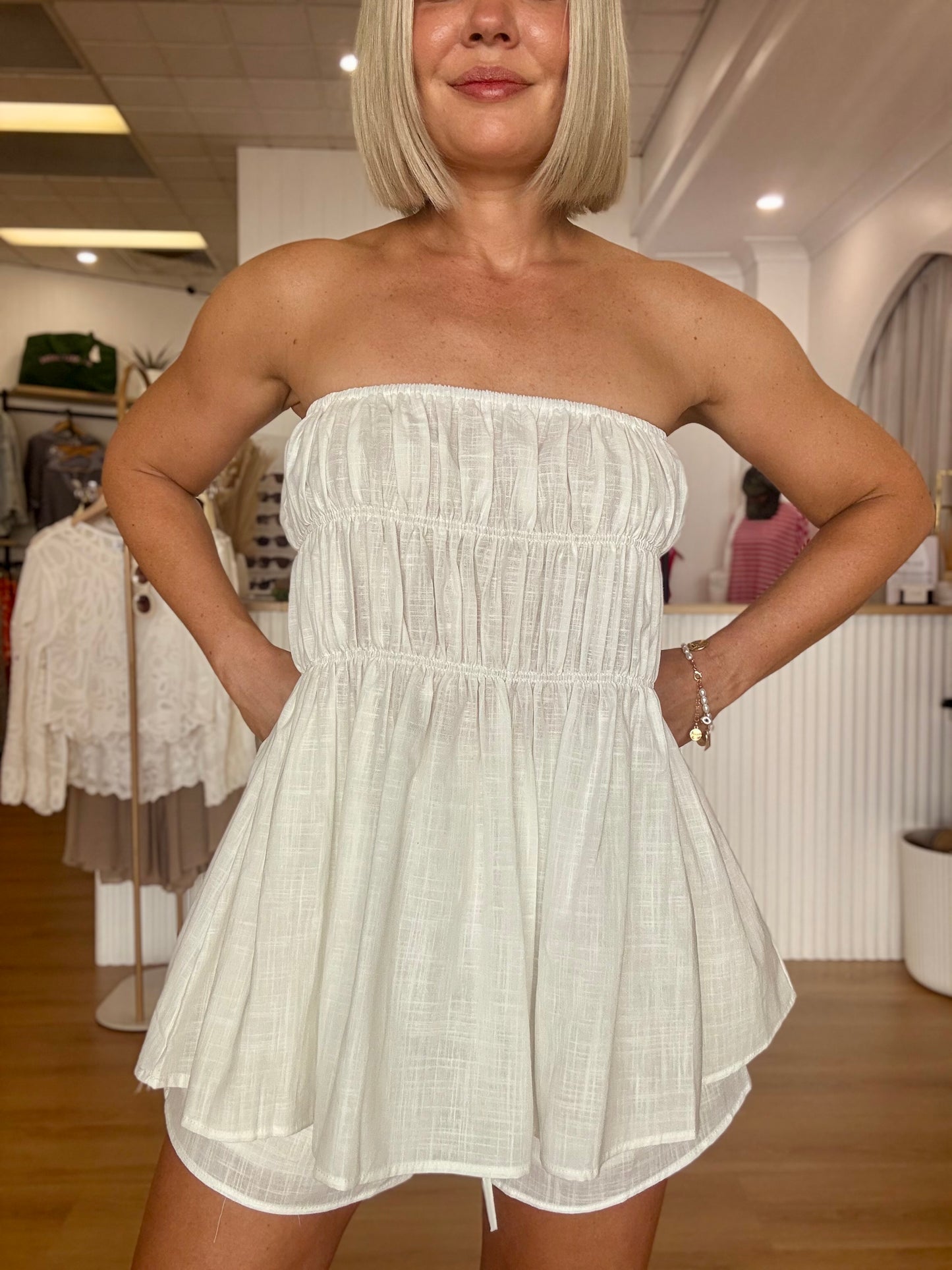 Billie Short Set- White