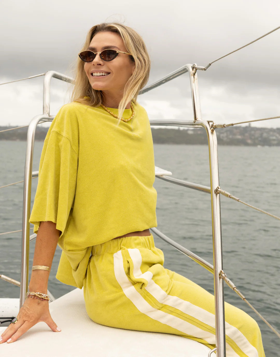 Luna Lane Mason Tee Terry / Lime