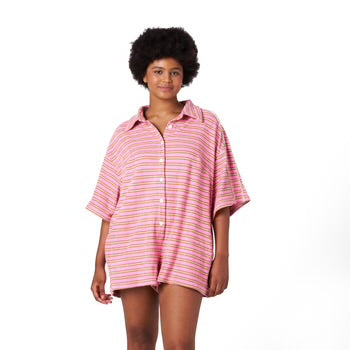 HIBISCUS HOTEL- Candy Stripe Playsuit