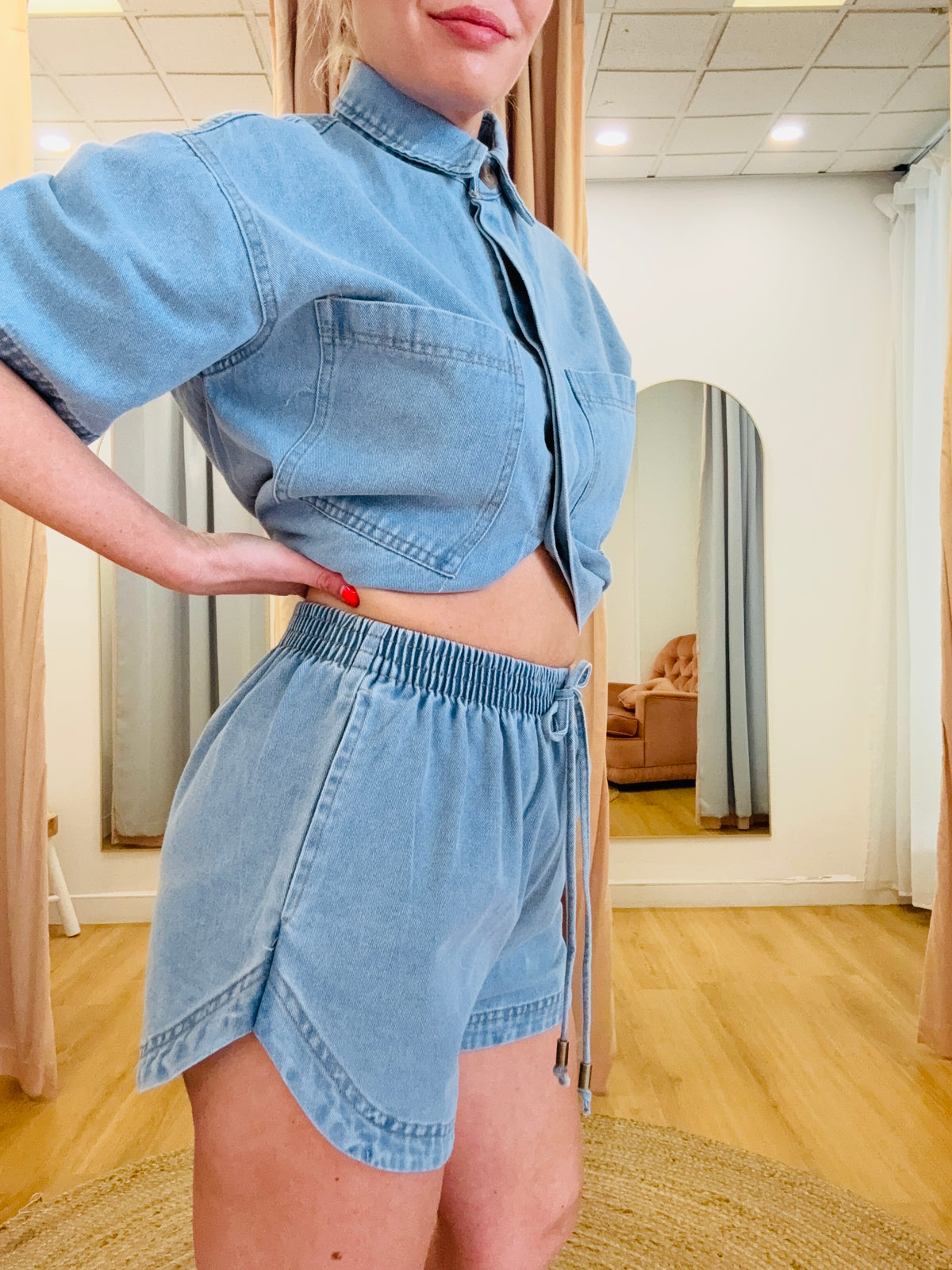 By Frankie/ Kai Denim Set - Light Wash