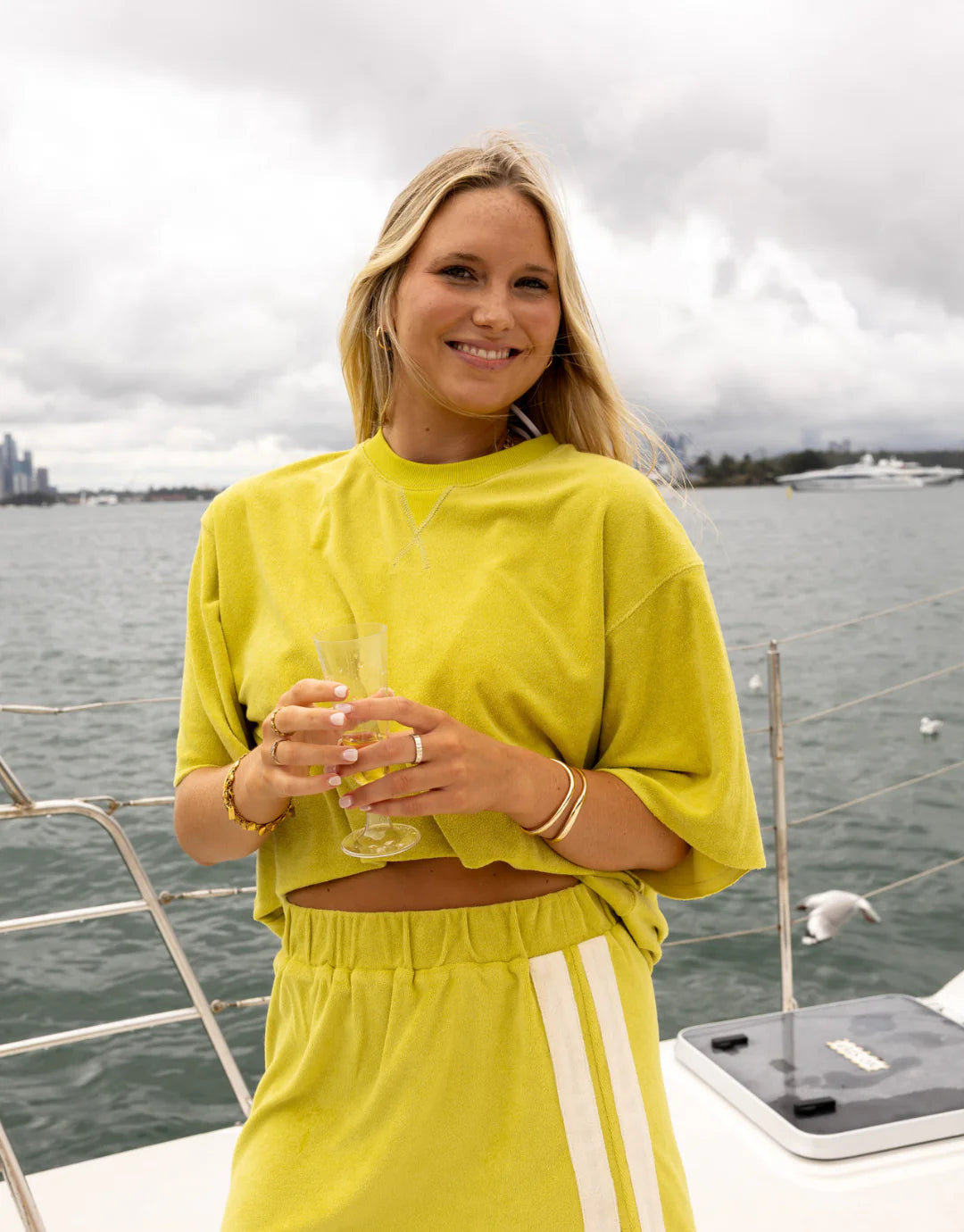 Luna Lane Mason Tee Terry / Lime