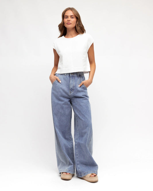 EVERYDAY TWO TONE DENIM PANTS