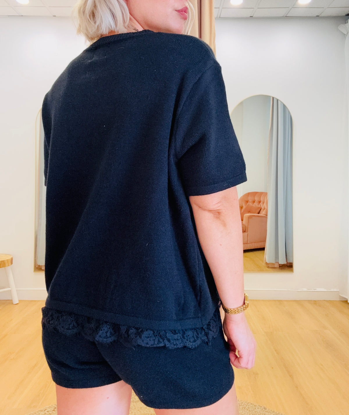 By Frankie/ Azura Knit Short- Black