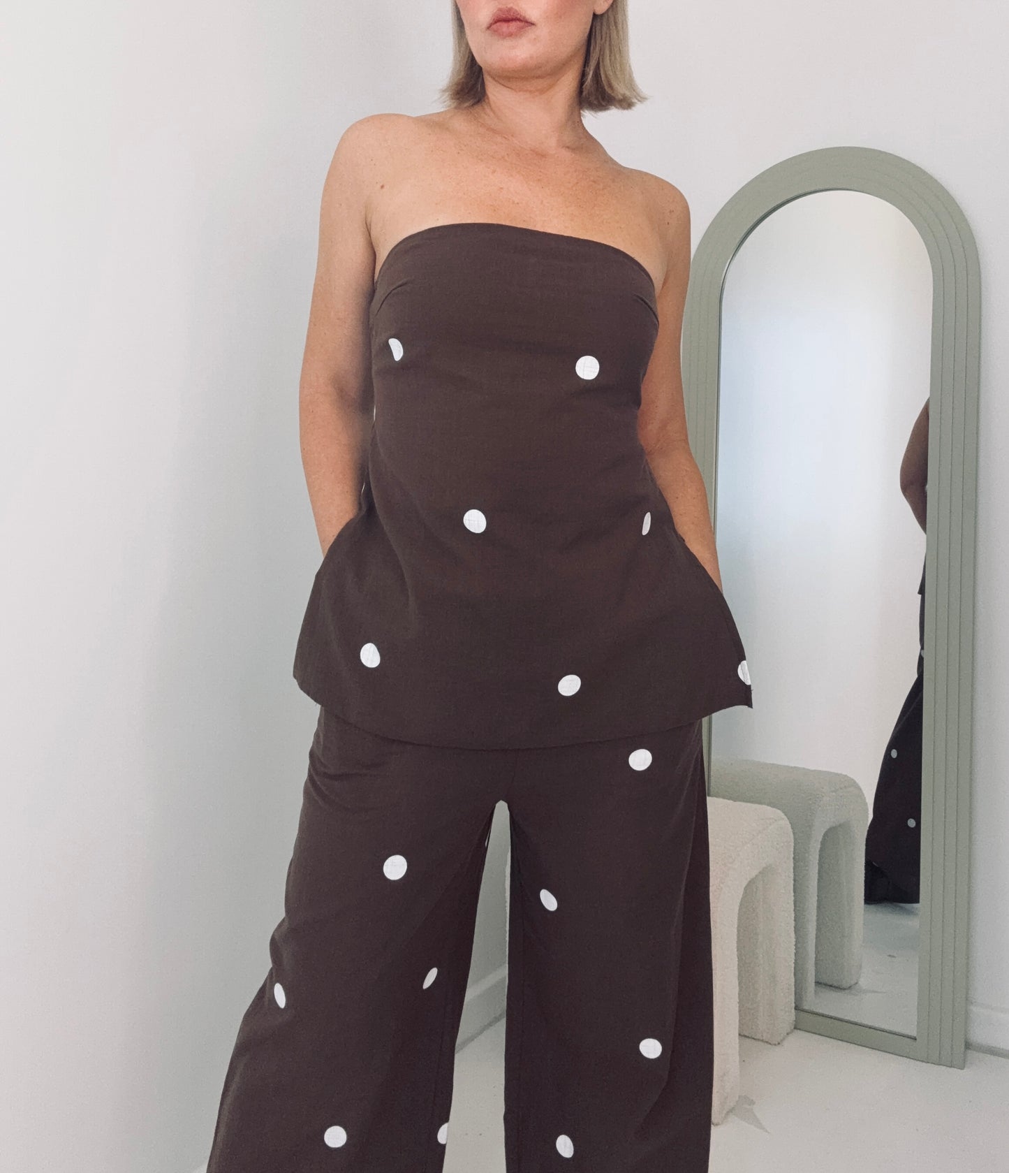 Sophia Pant Set/ Choc