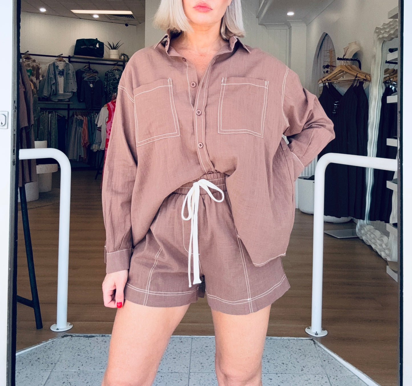 Gia Short Set- Mocha