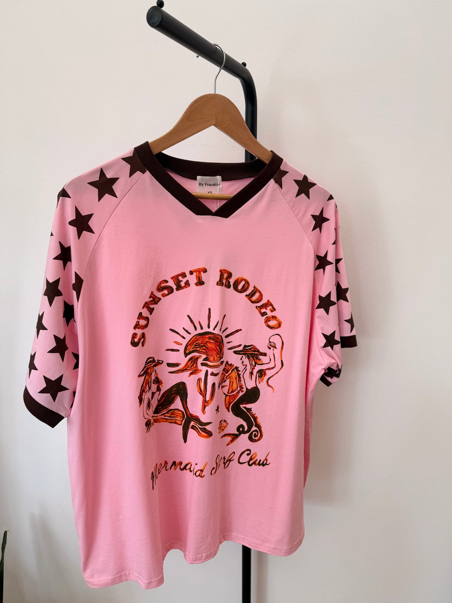 By Frankie/ Racer Tee- Sunset Rodeo