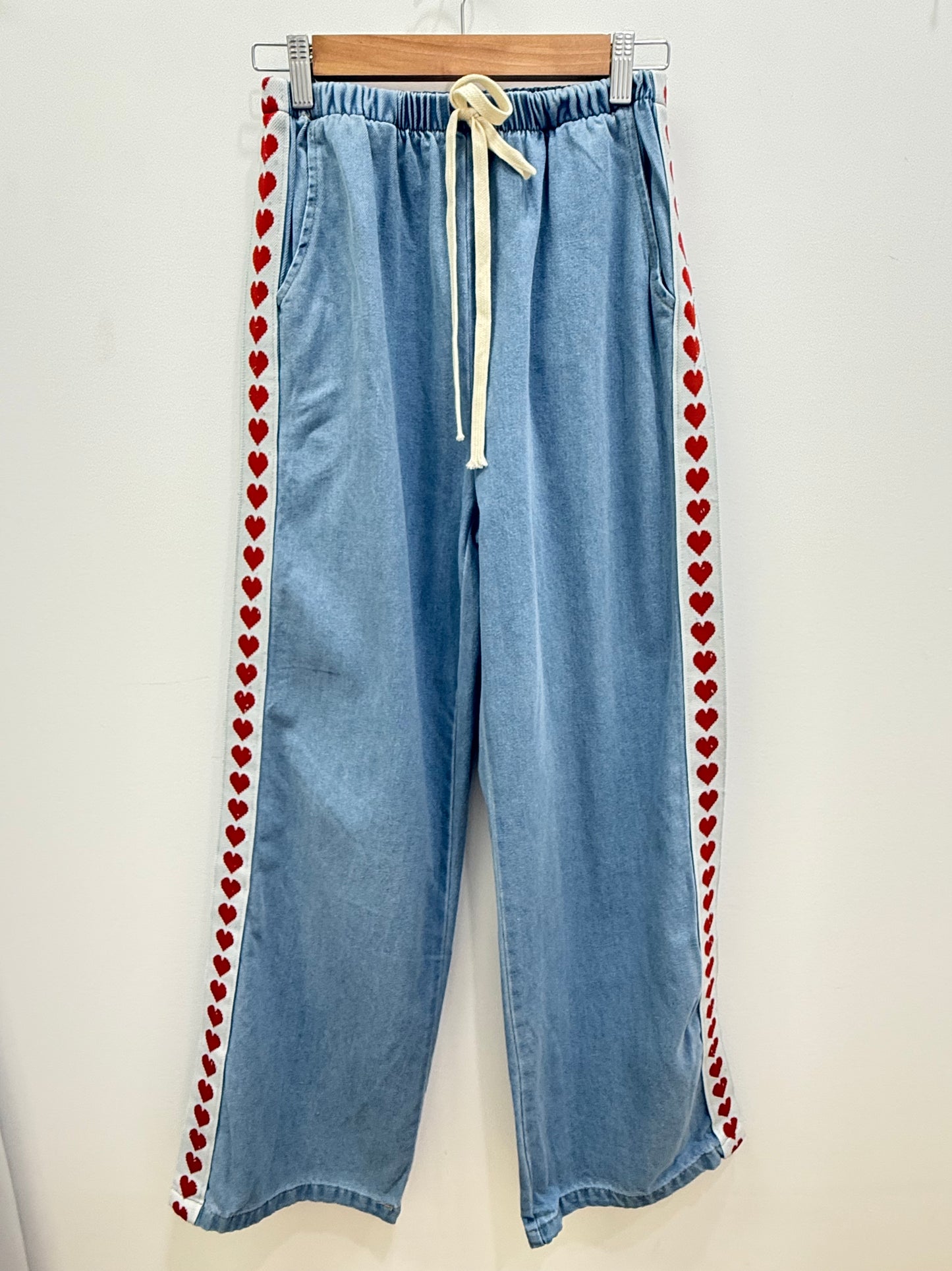 Denim Heart Racer- Light Wash