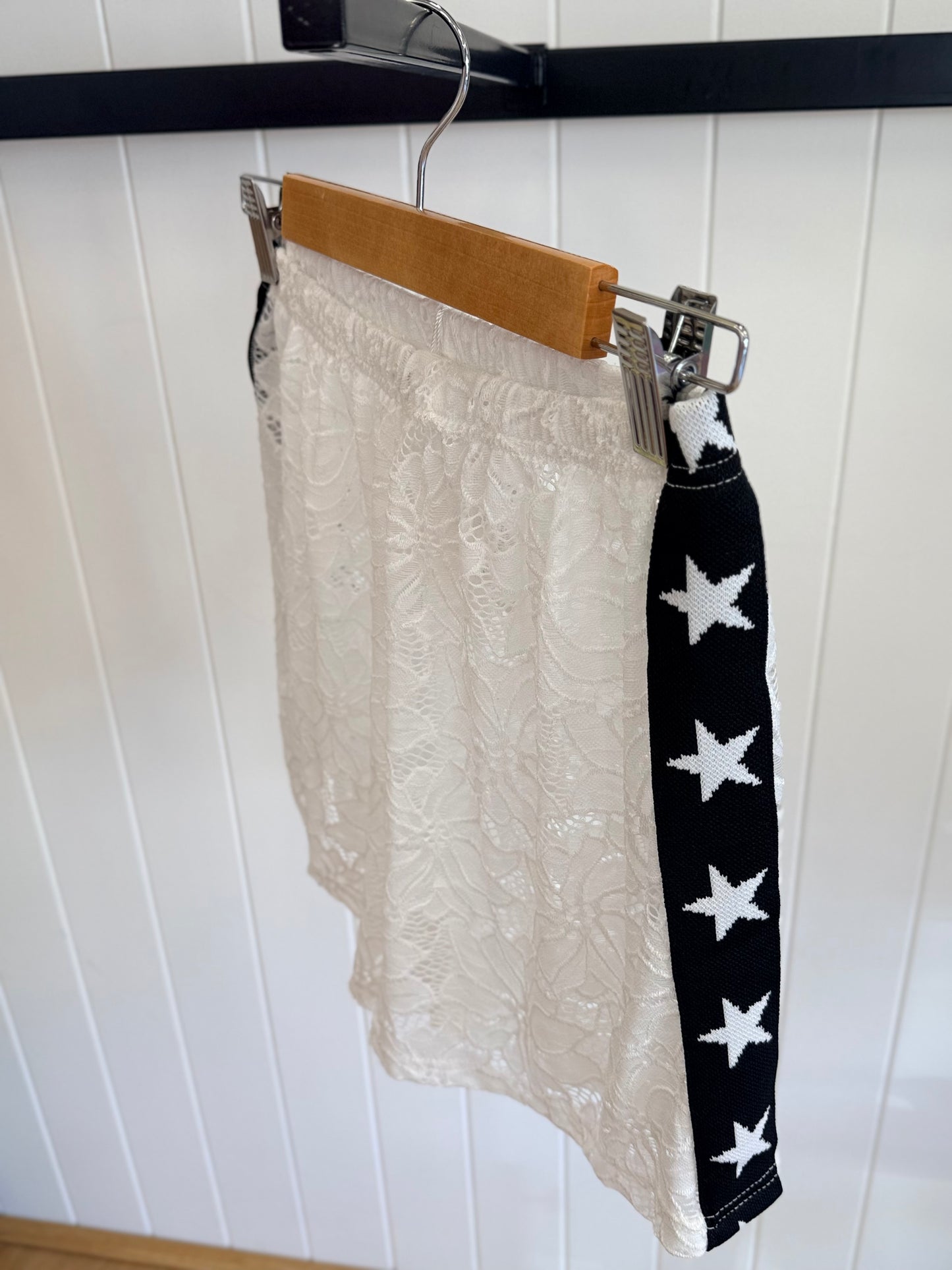 By Frankie/ Lace Star Short- White