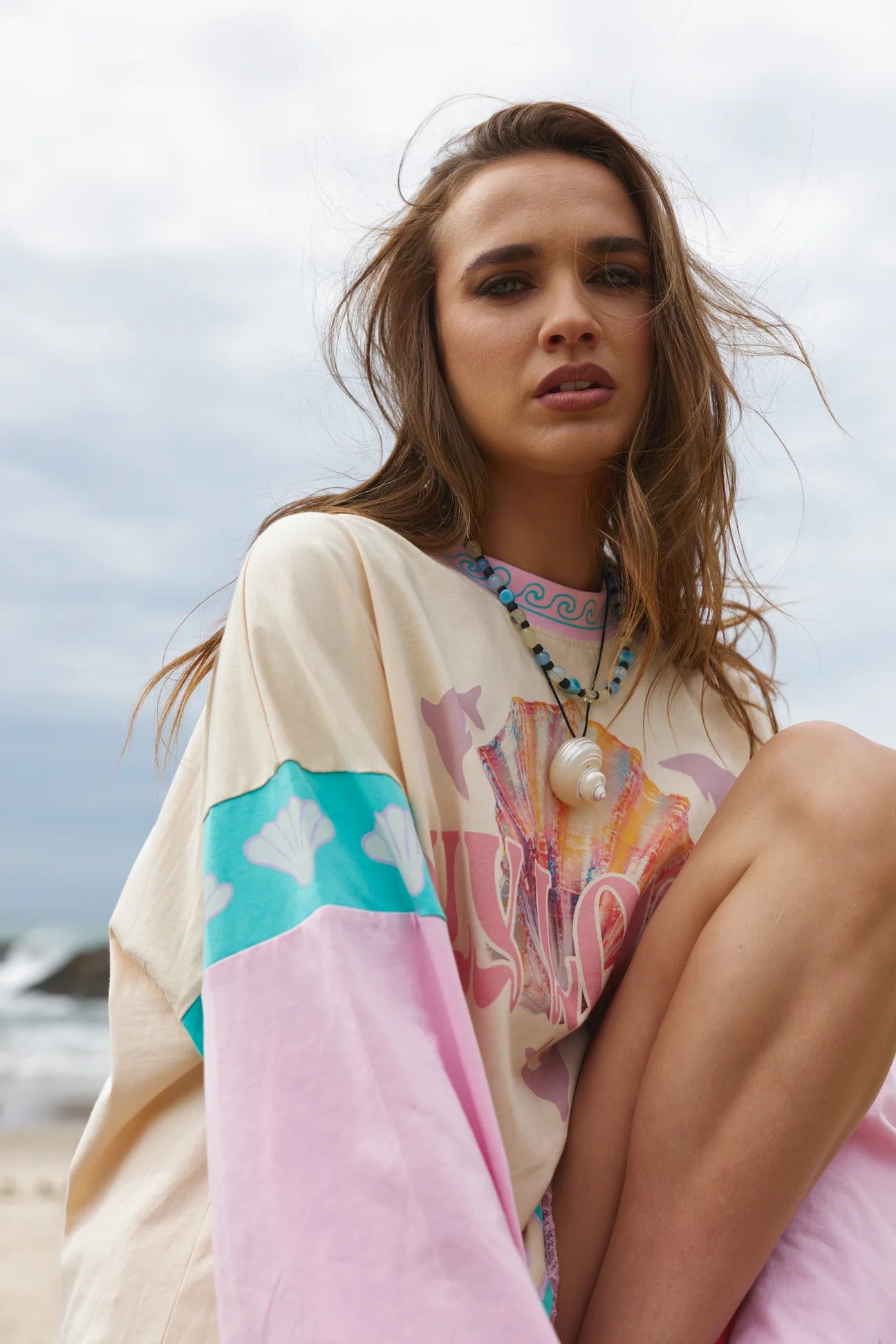 ONLY LOVERS LEFT- DOLPHINI BOXY LONG SLEEVE TEE