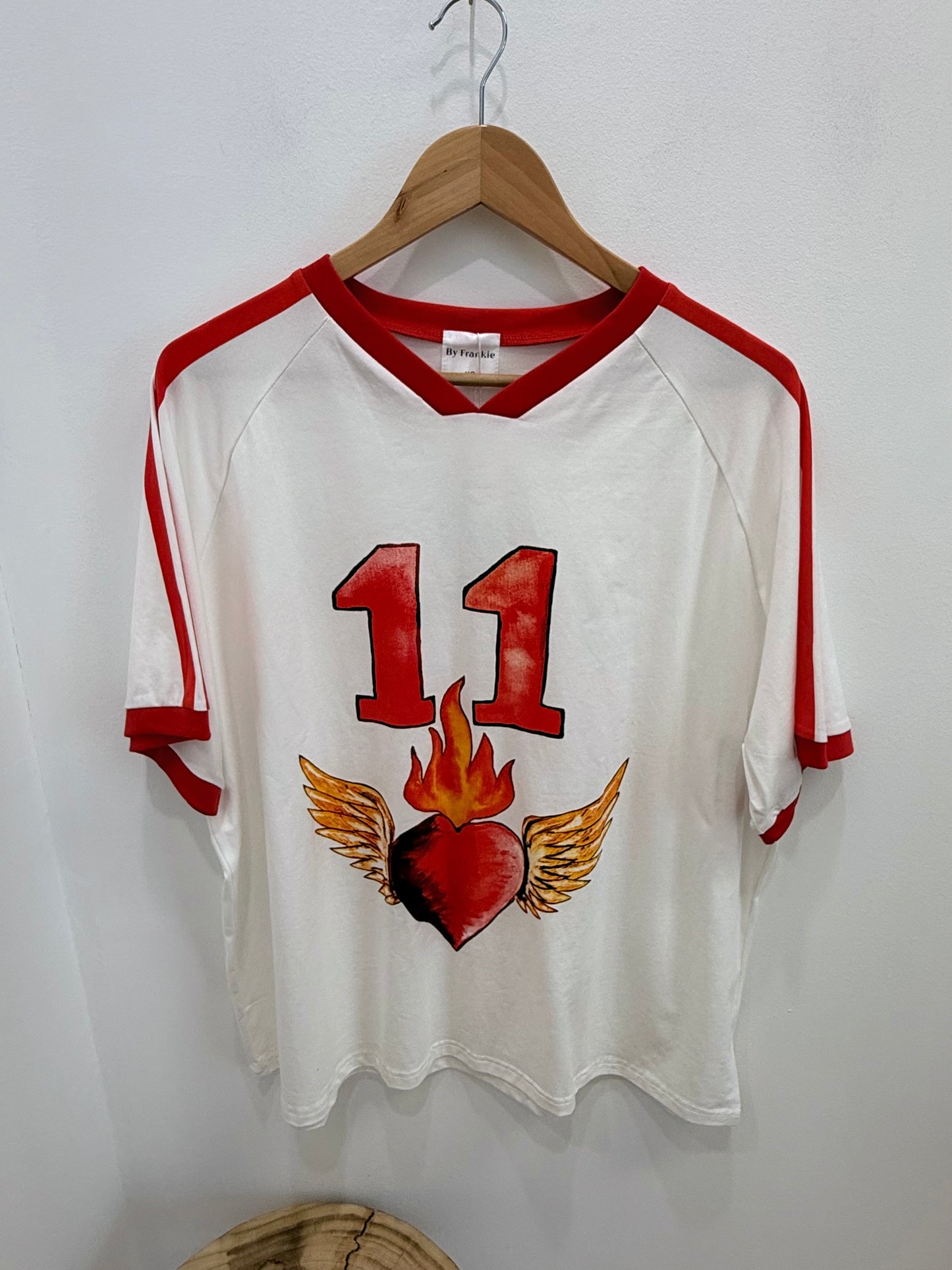By Frankie/ 11 Flaming Hearts- White