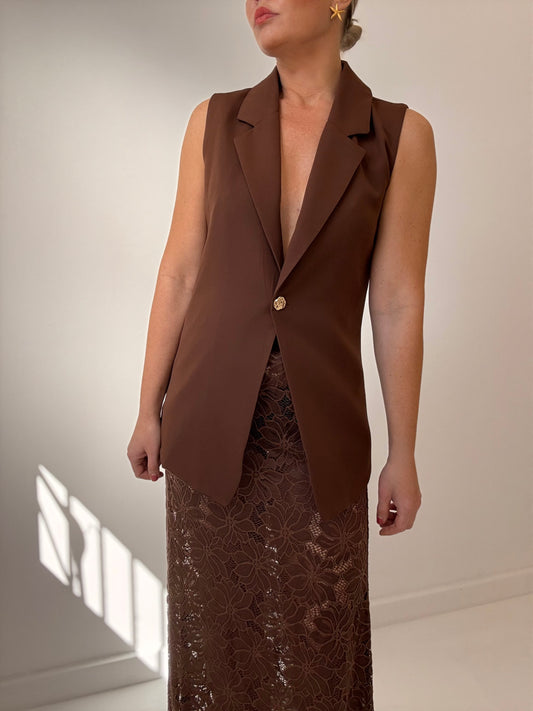 Mya Vest Set- choc