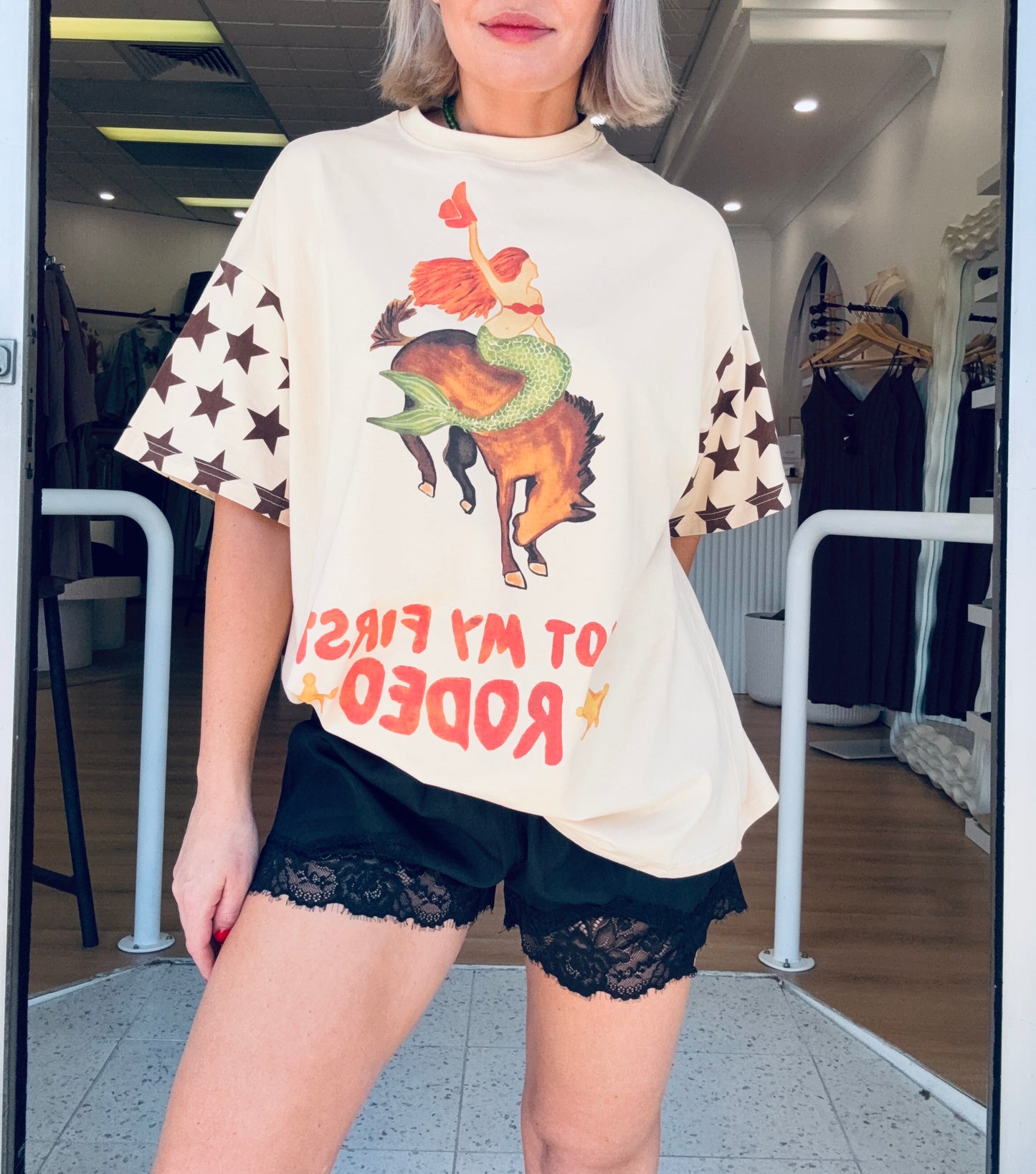 Sophia Lace Short- Black