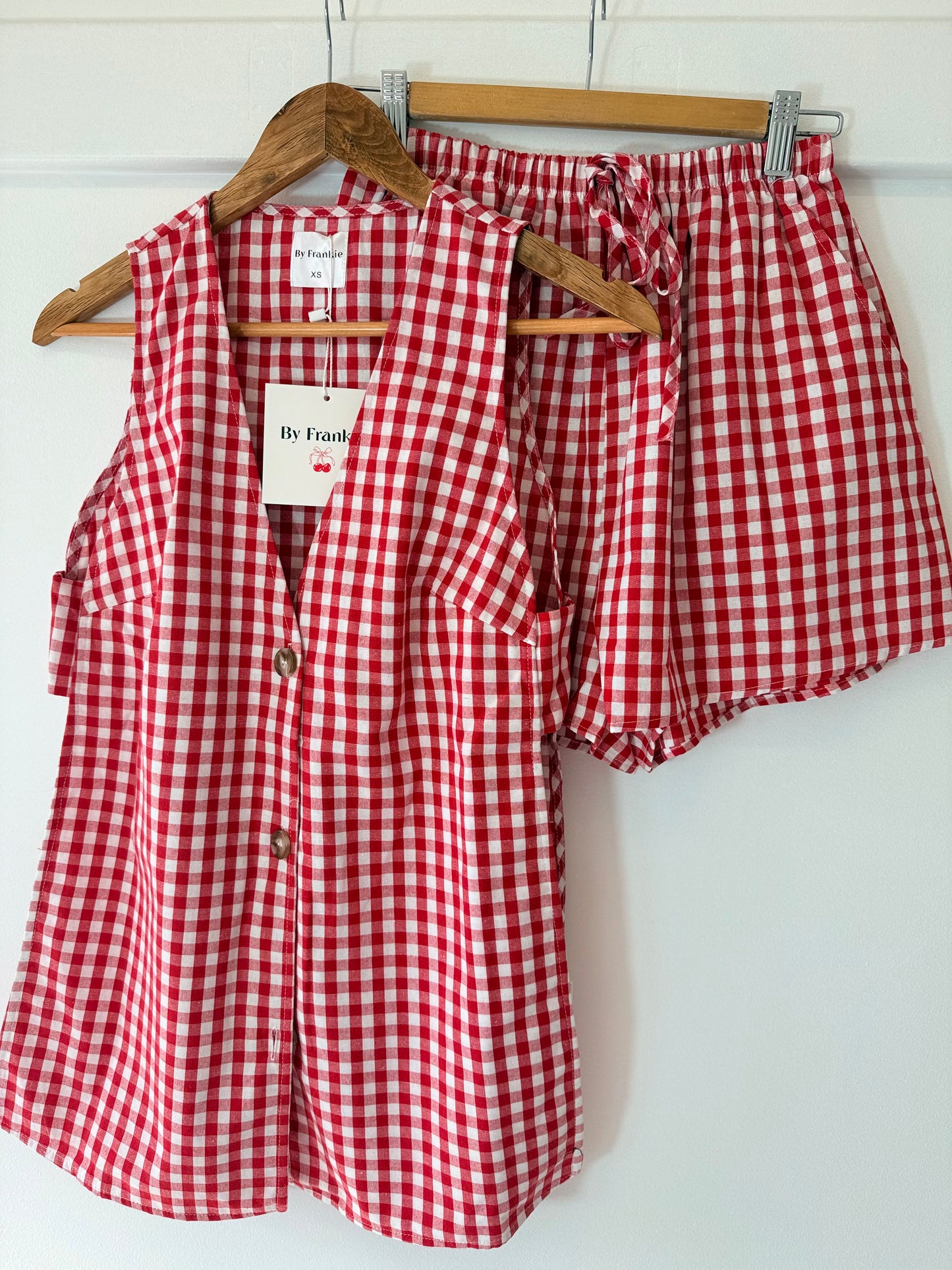 By Frankie/ Holiday Set- Red Gingham