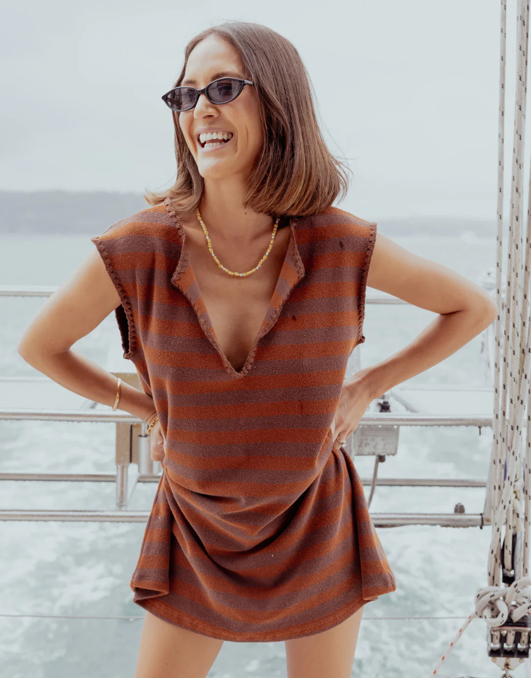 Suki Dress / Cappuccino Stripe