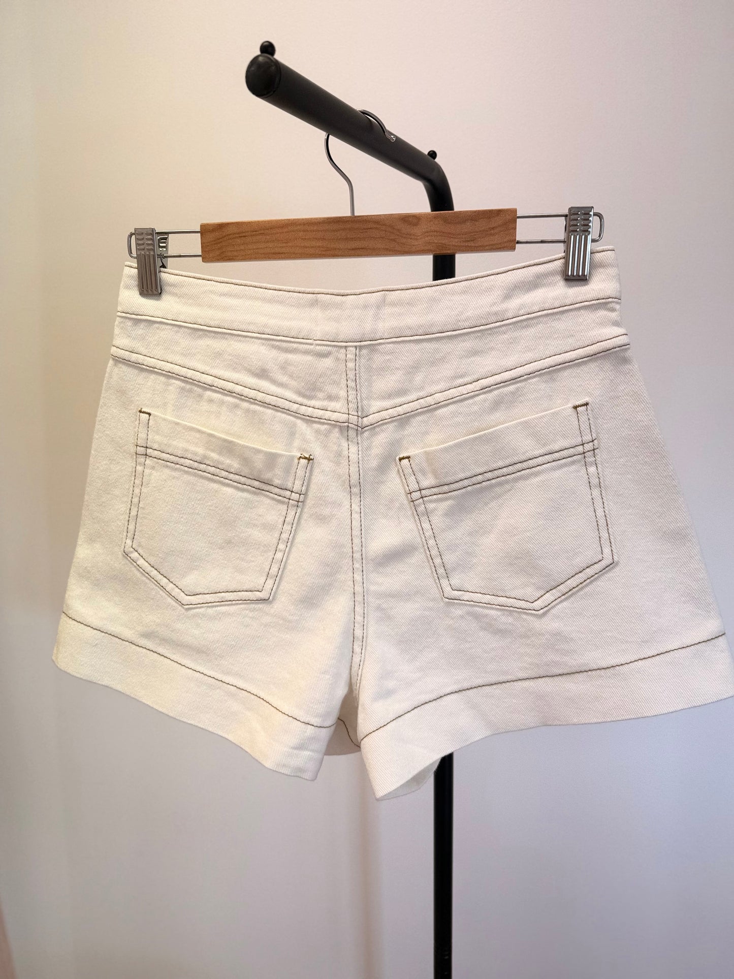 Summer Denim Short- White