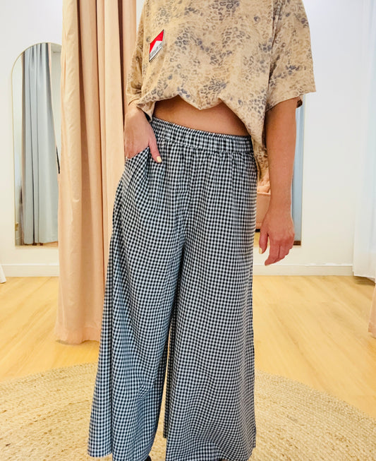 Remi Gingham Wide Leg Pant