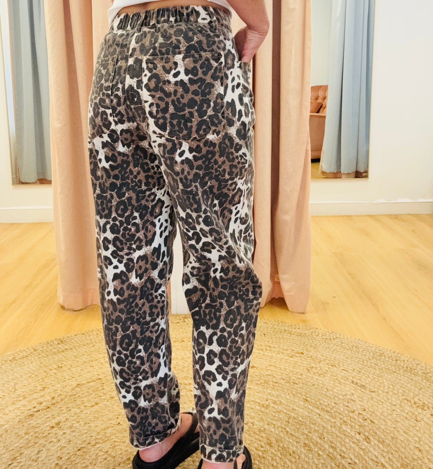 By Frankie/ Barrel Jeans- Leopard Wash