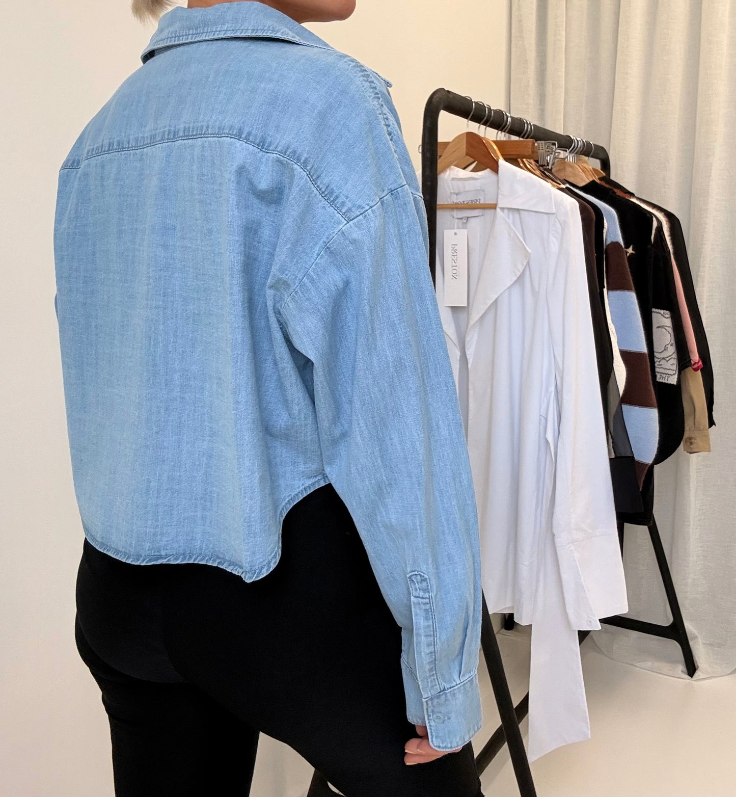 Muse Crop Denim Shirt