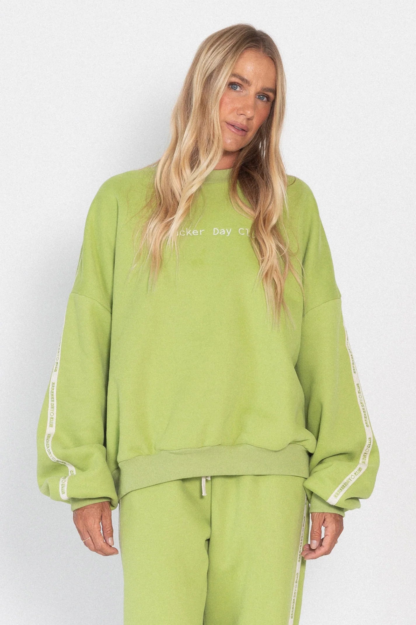 CRACKER DAY CLUB- CLOUD RACER SWEATER - HONEYDEW