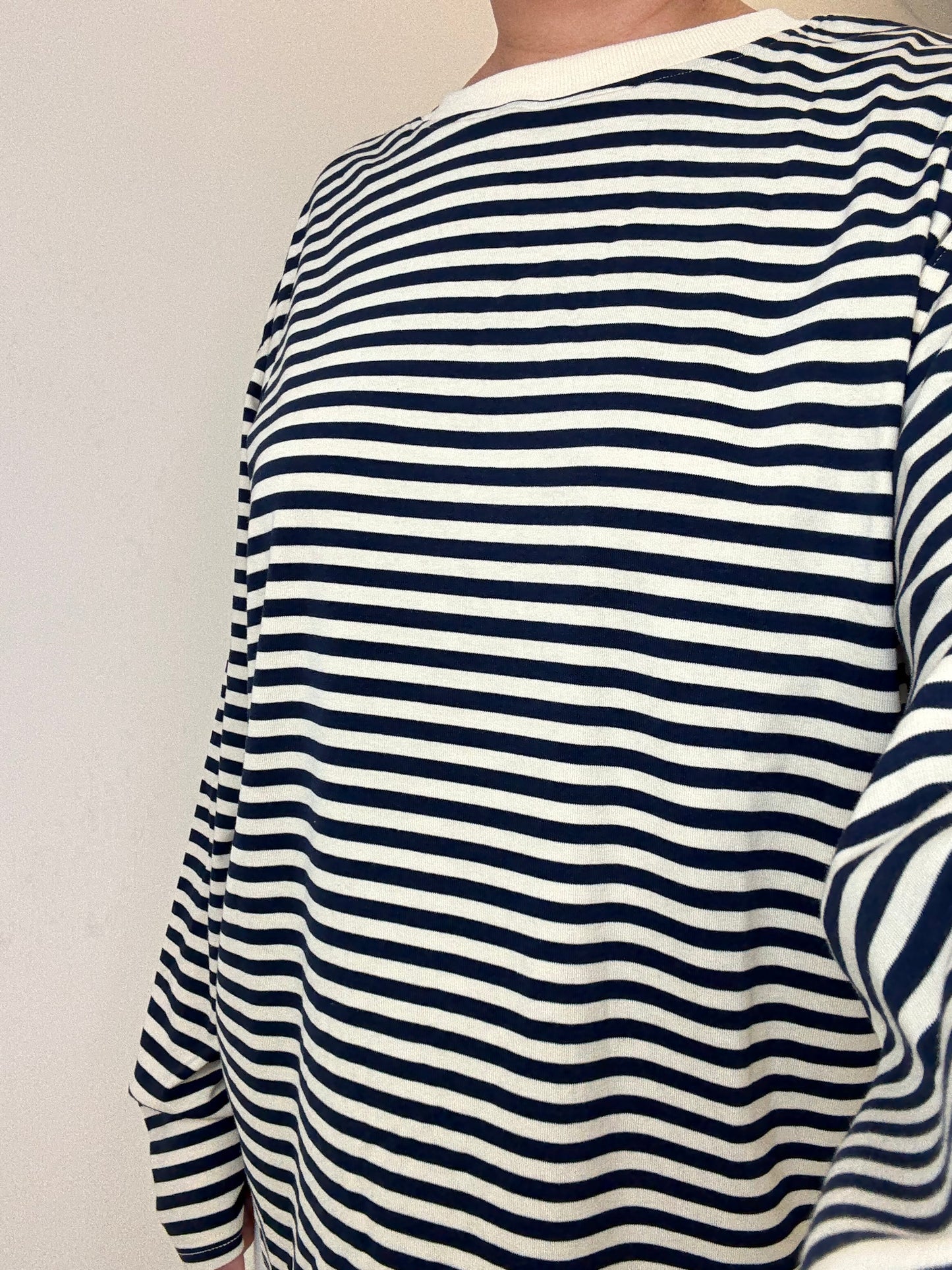 Bonnie stripe- Navy/cream