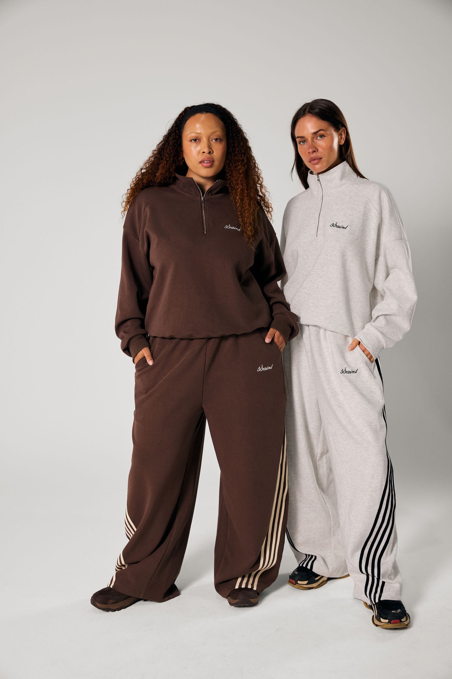 SŚAINT BARREL PANTS-Brown
