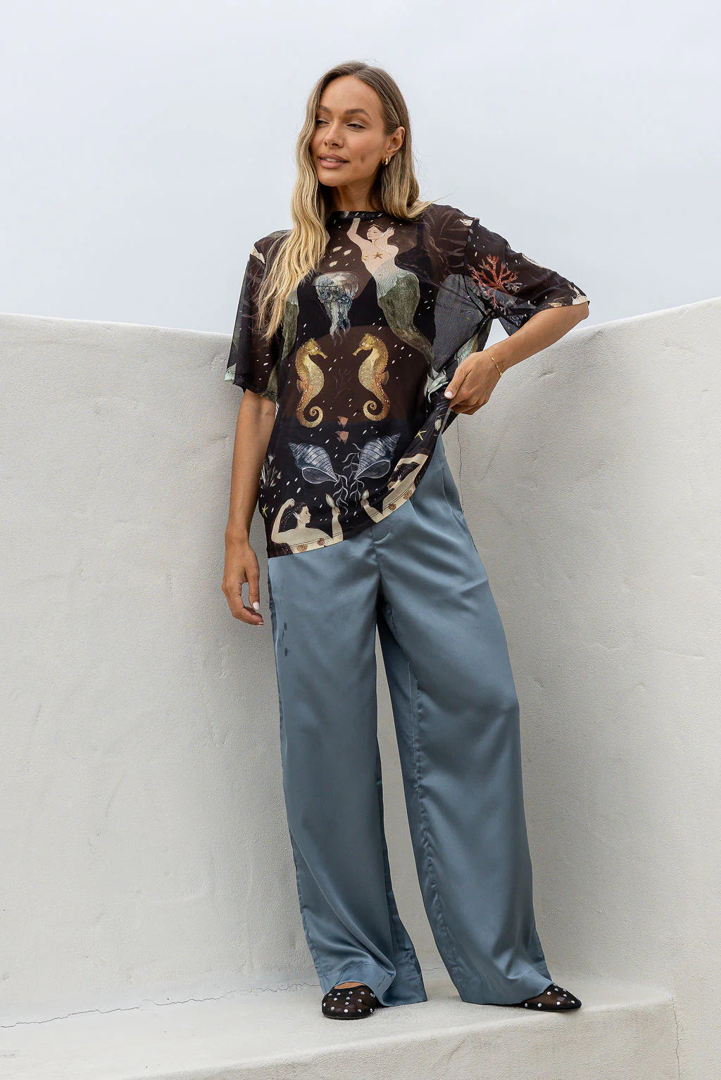 Odessa Mesh oversized Tee