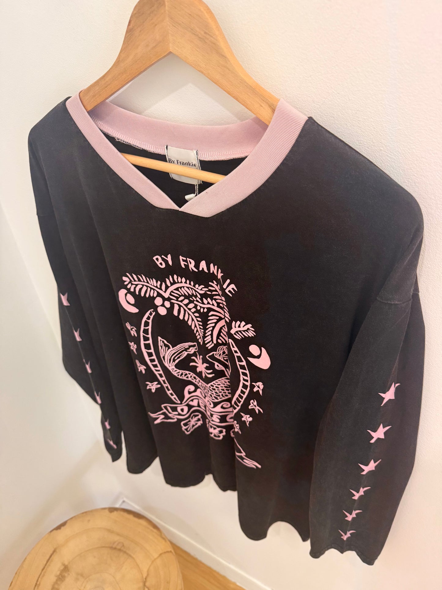 By Frankie- Lovers Club Long Sleeve- Acid Wash