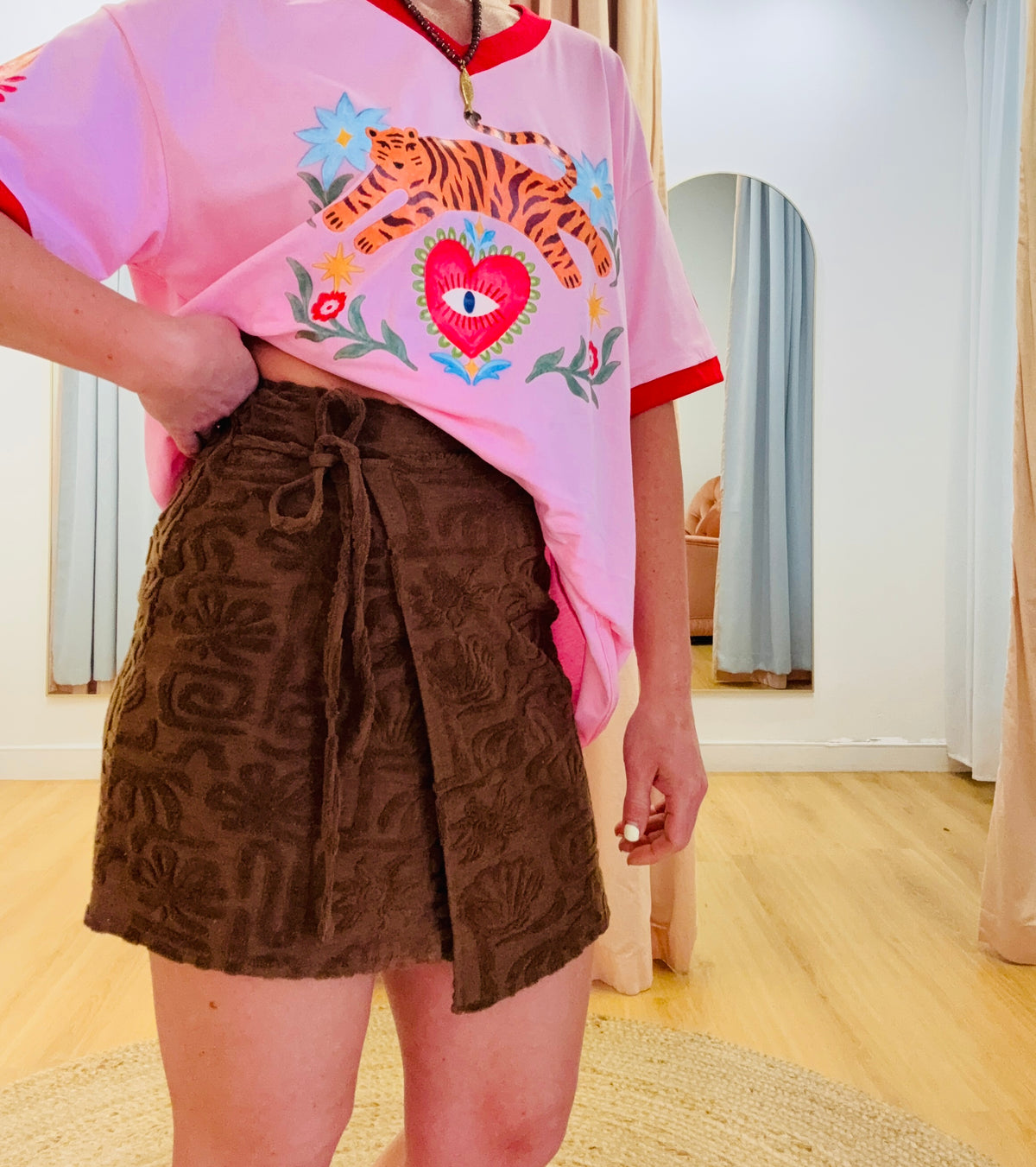 By Frankie/ Terry Wrap Skirt- Chocolate
