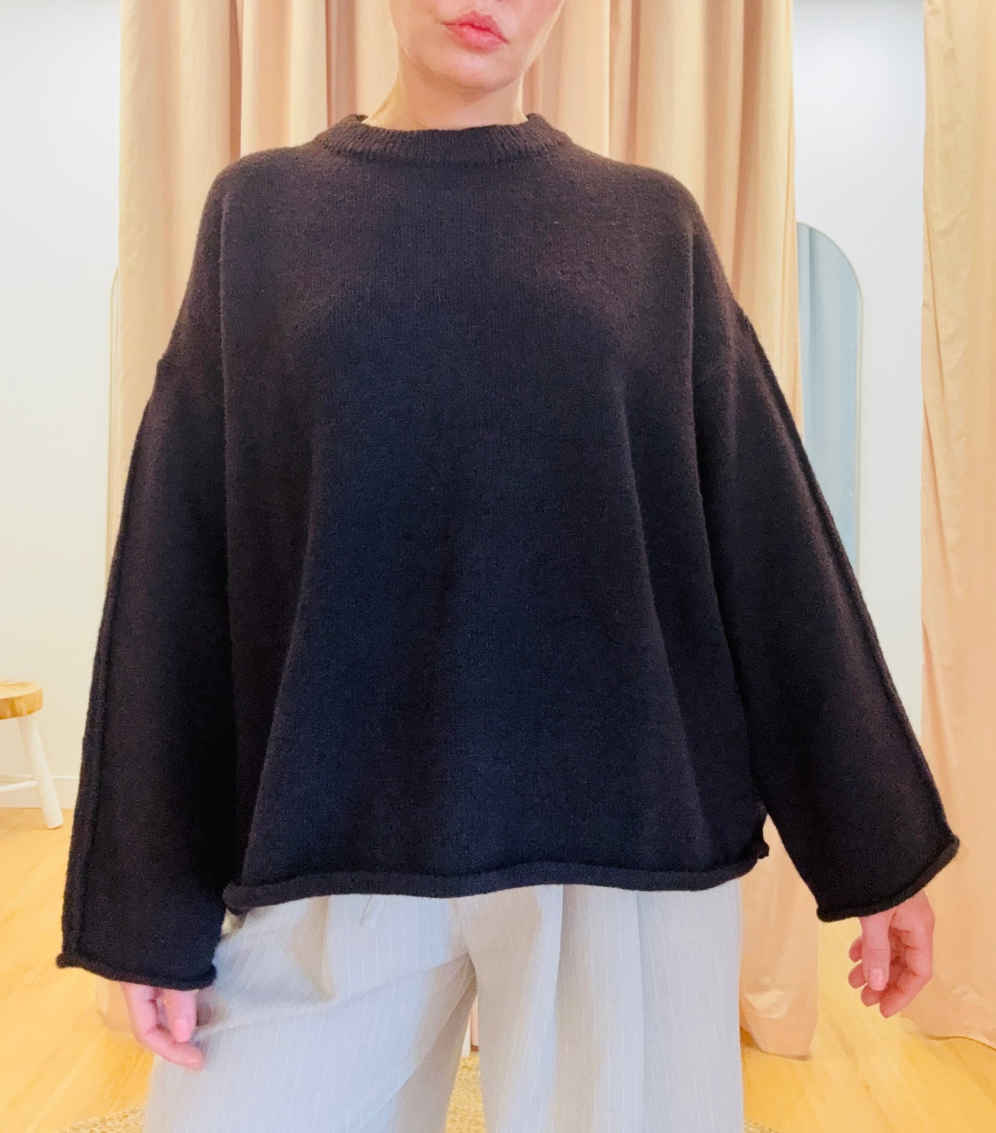 Quinn Oversized Knit- Chocolate