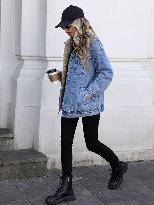 Hazel Fleece Lined Denim Jacket