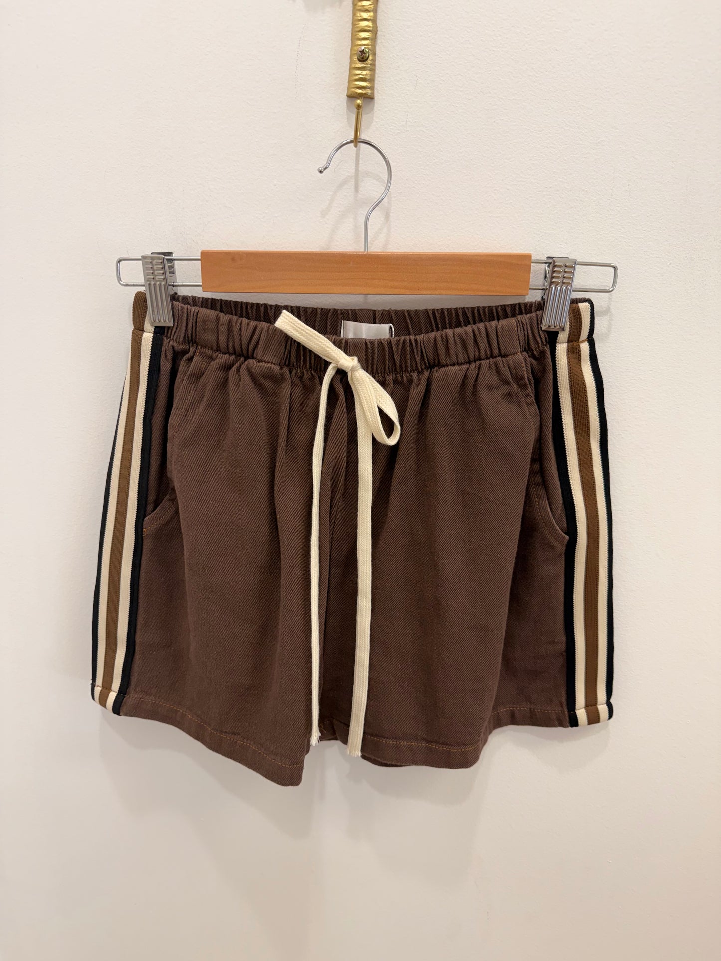By Frankie Denim Short Racer-Chocolate