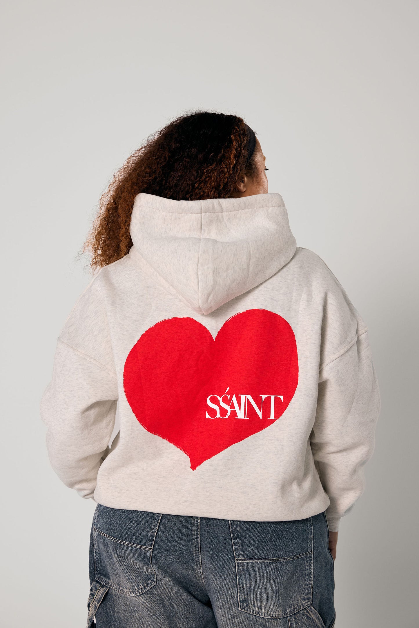 SŚAINT HEART HOODIE -Grey