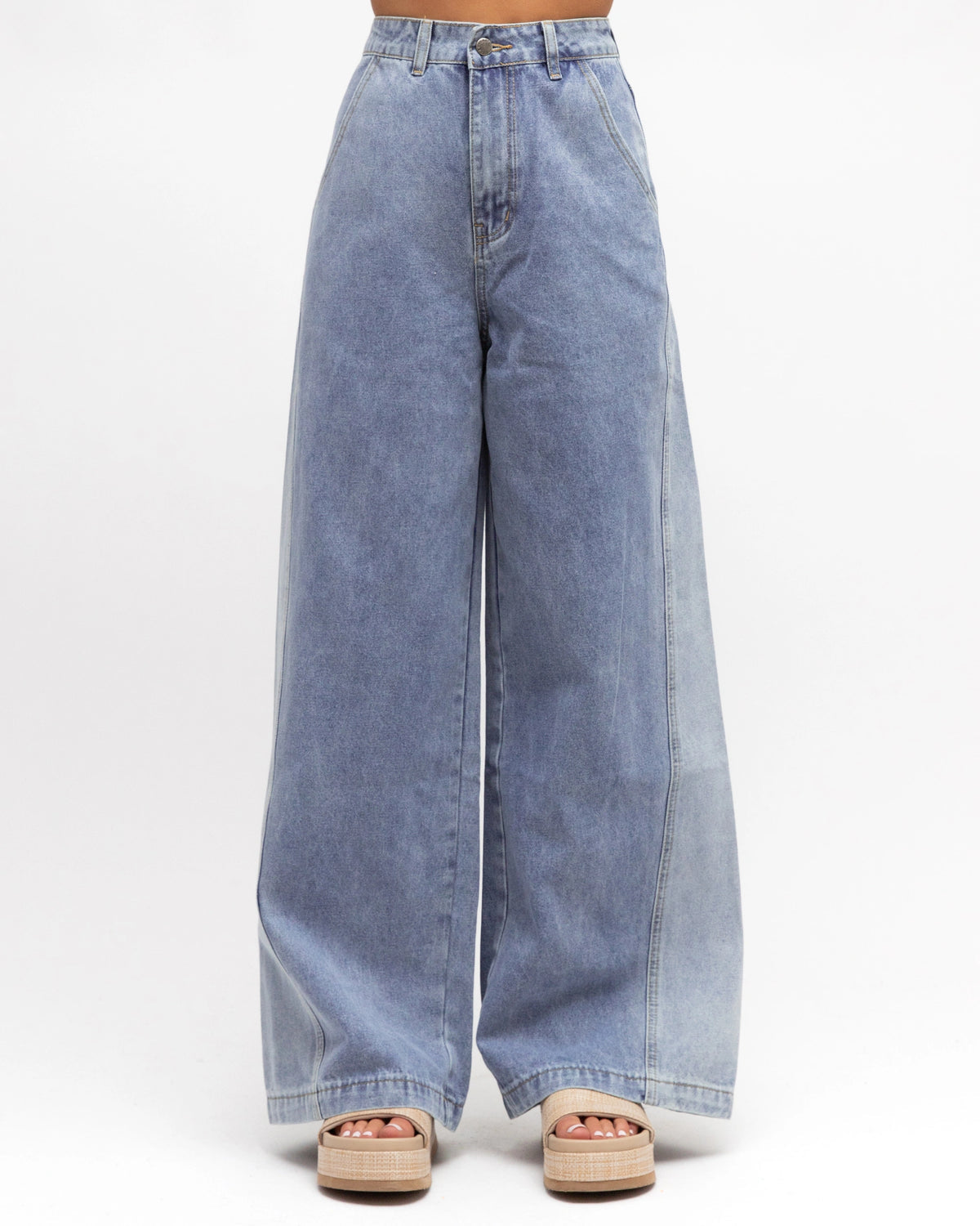 EVERYDAY TWO TONE DENIM PANTS