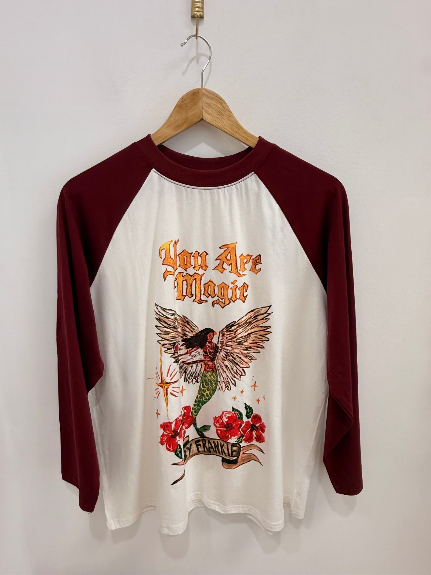 By Frankie /You Are Magic Long sleeve- Wine/ White