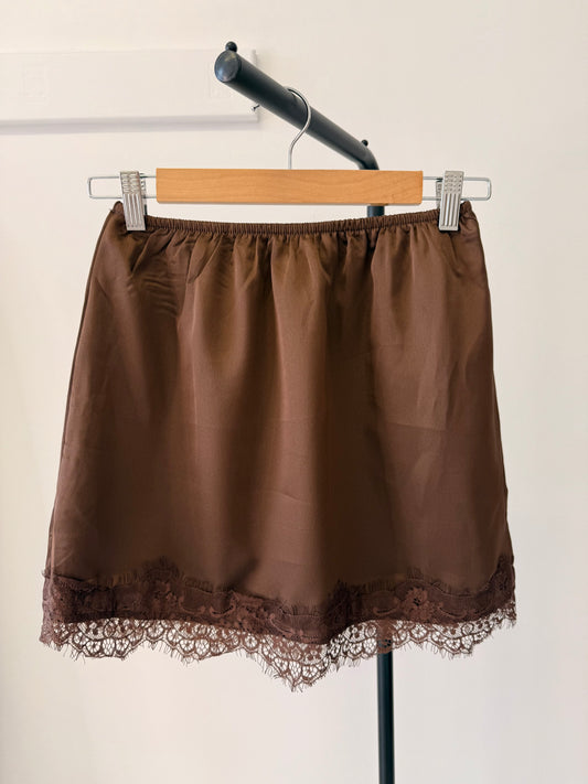 By Frankie/Lace Skirt- Choc