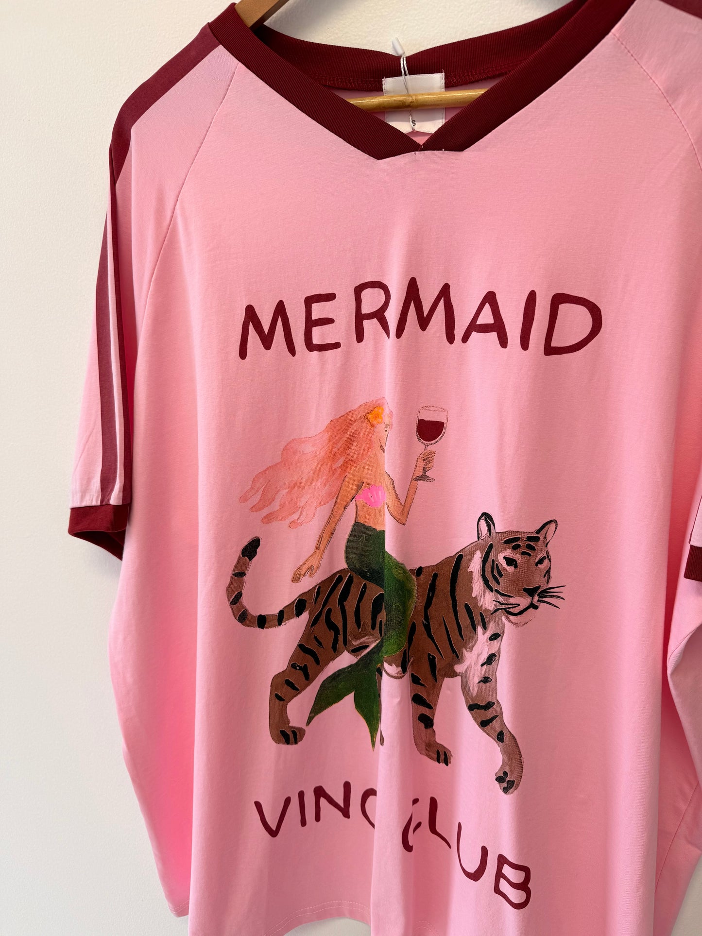 By Frankie/ Mermaid Vino Club- Pink/Wine