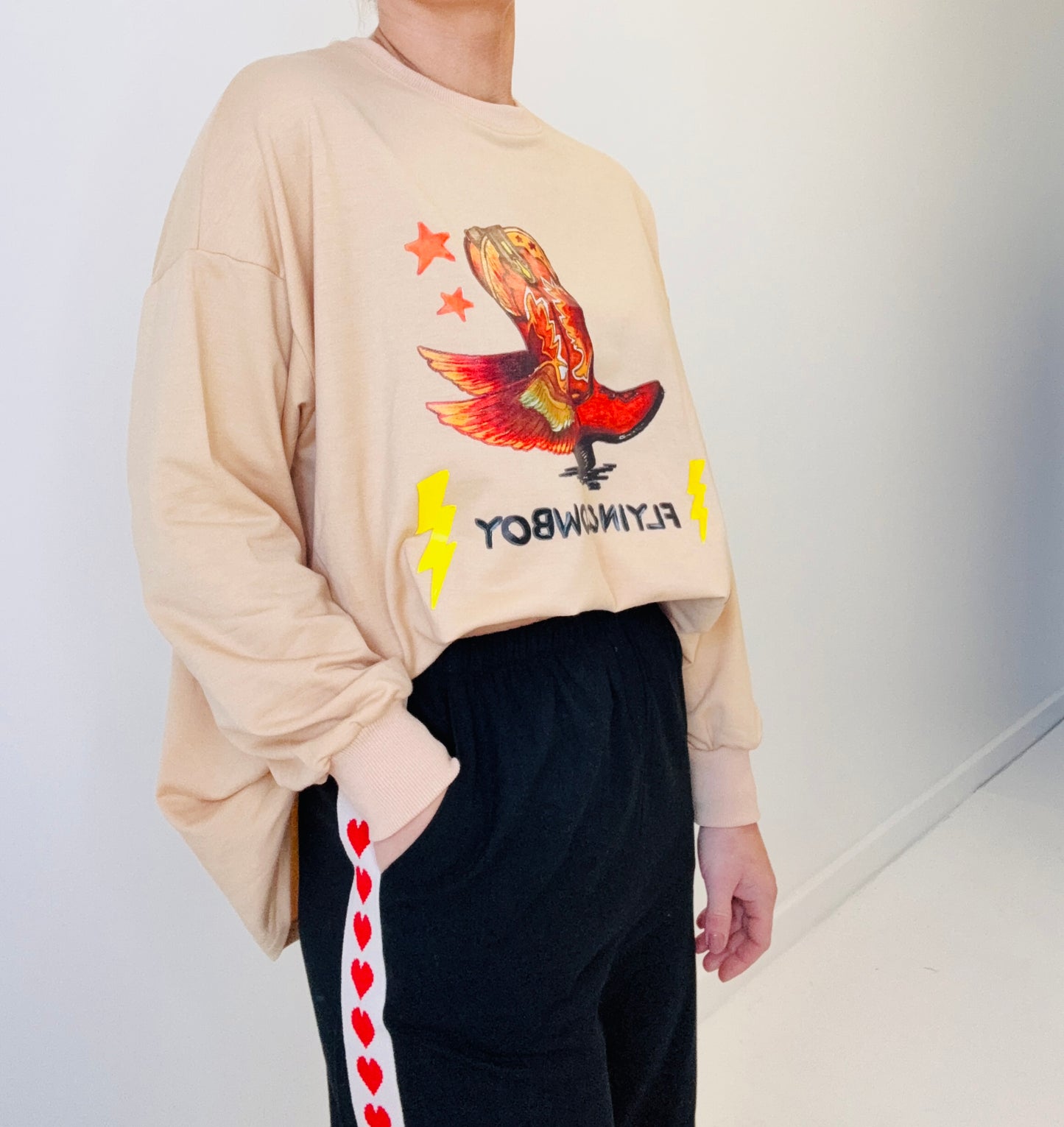 Flying cowboy- long sleeve tee