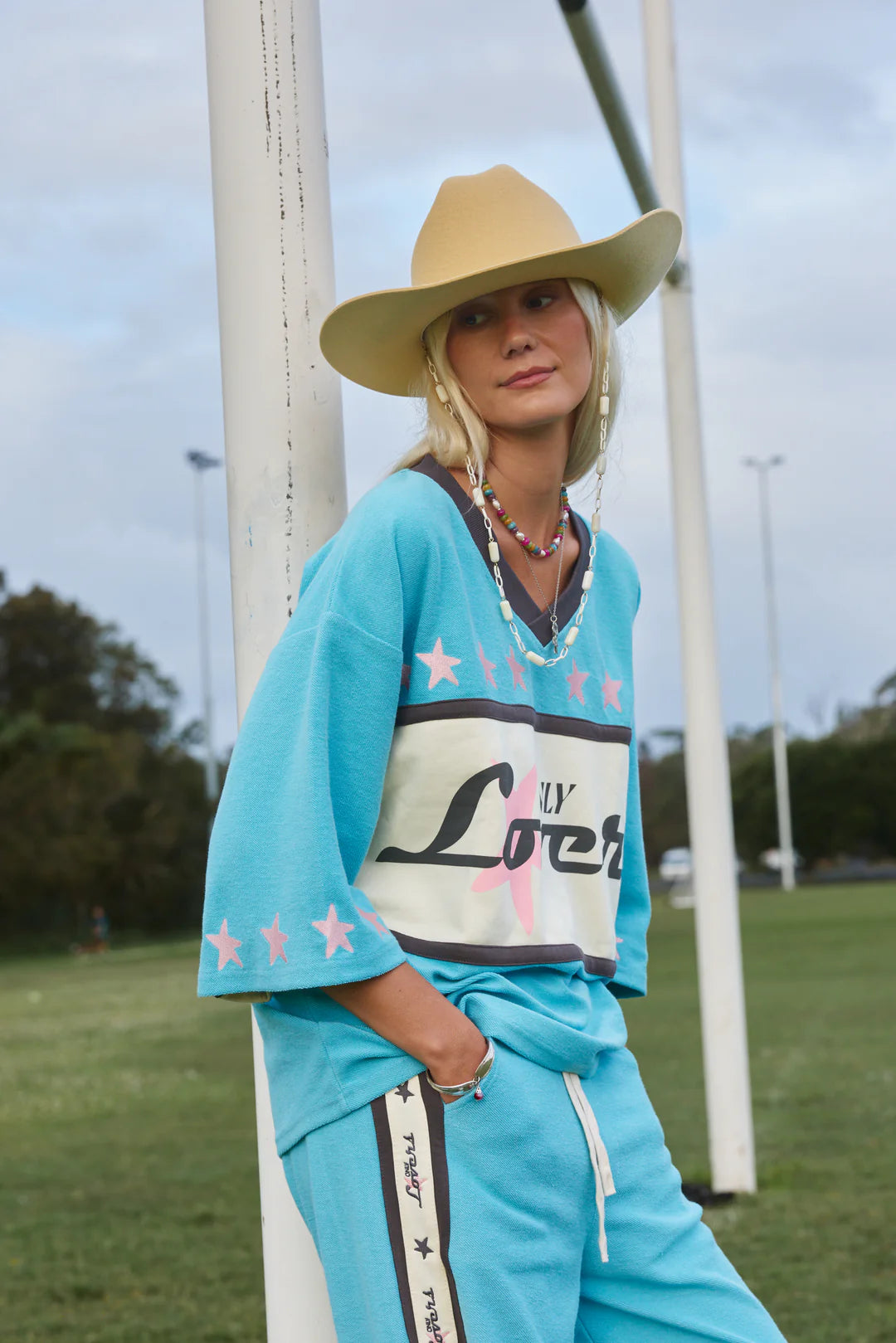 ONLY LOVERS LEFT- 
SURF LEAGUE JERSEY - SKY BLUE