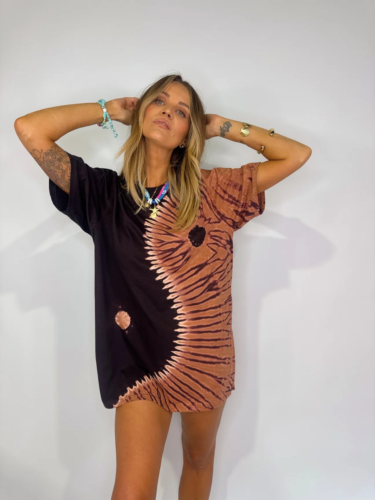 ONLY LOVERS LEFT- TEE DRESS ~ CHOCO YIN YANG
