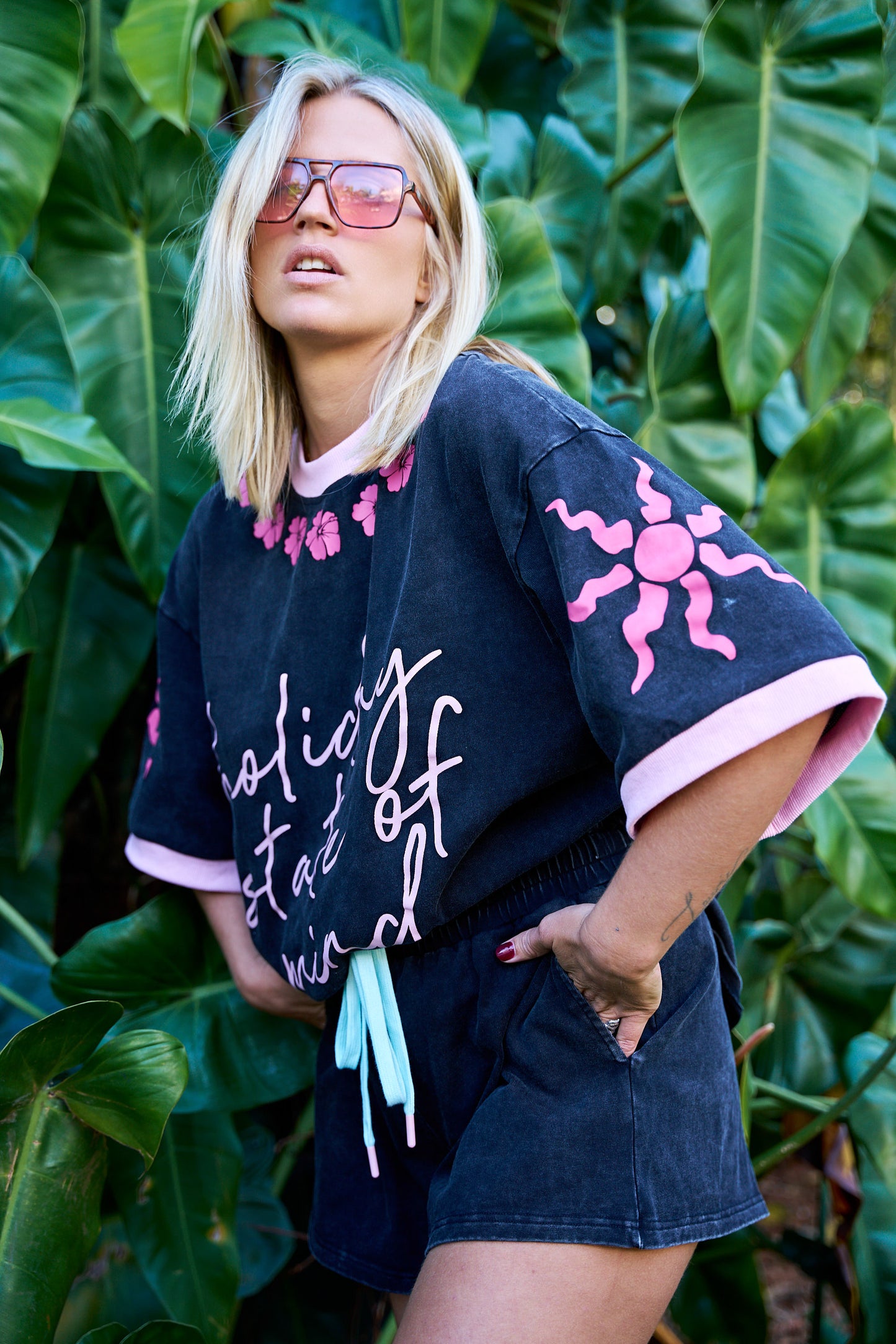Hibiscus Hotel- Holiday State of Mind Oversized Tee