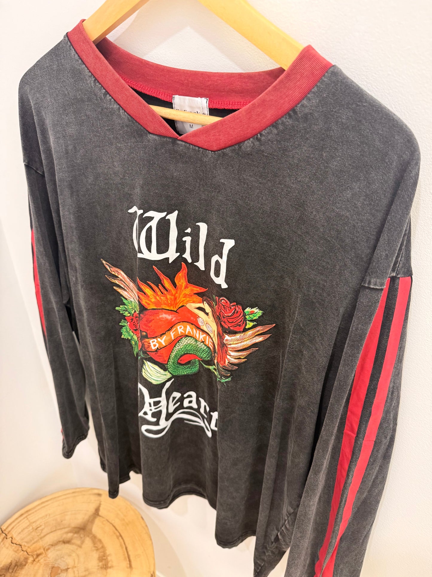 By Frankie/ Wild Heart Long Sleeve- Acid Wash