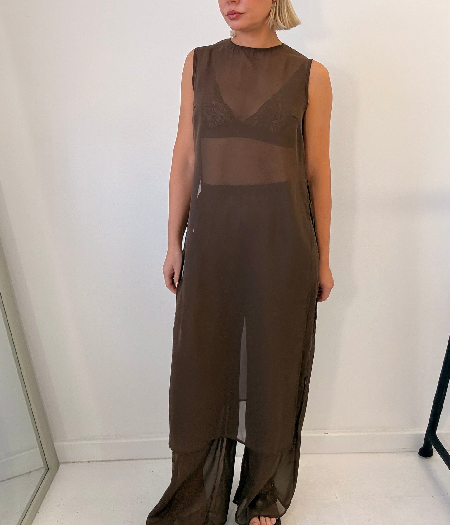 By Frankie / Maeve Sheer Pant Set- Mocha