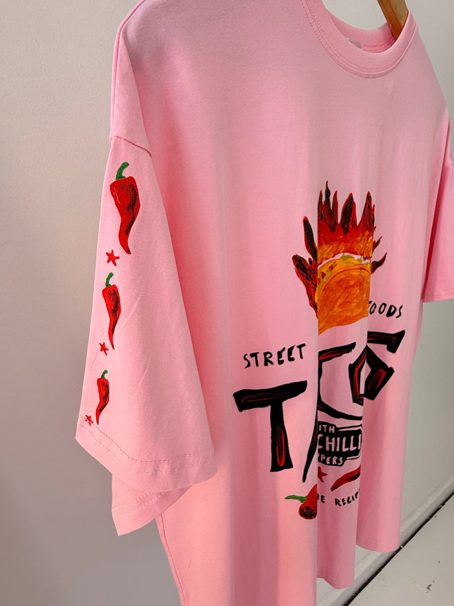 By Frankie/ Red Chilli Tacos Tee-Pink