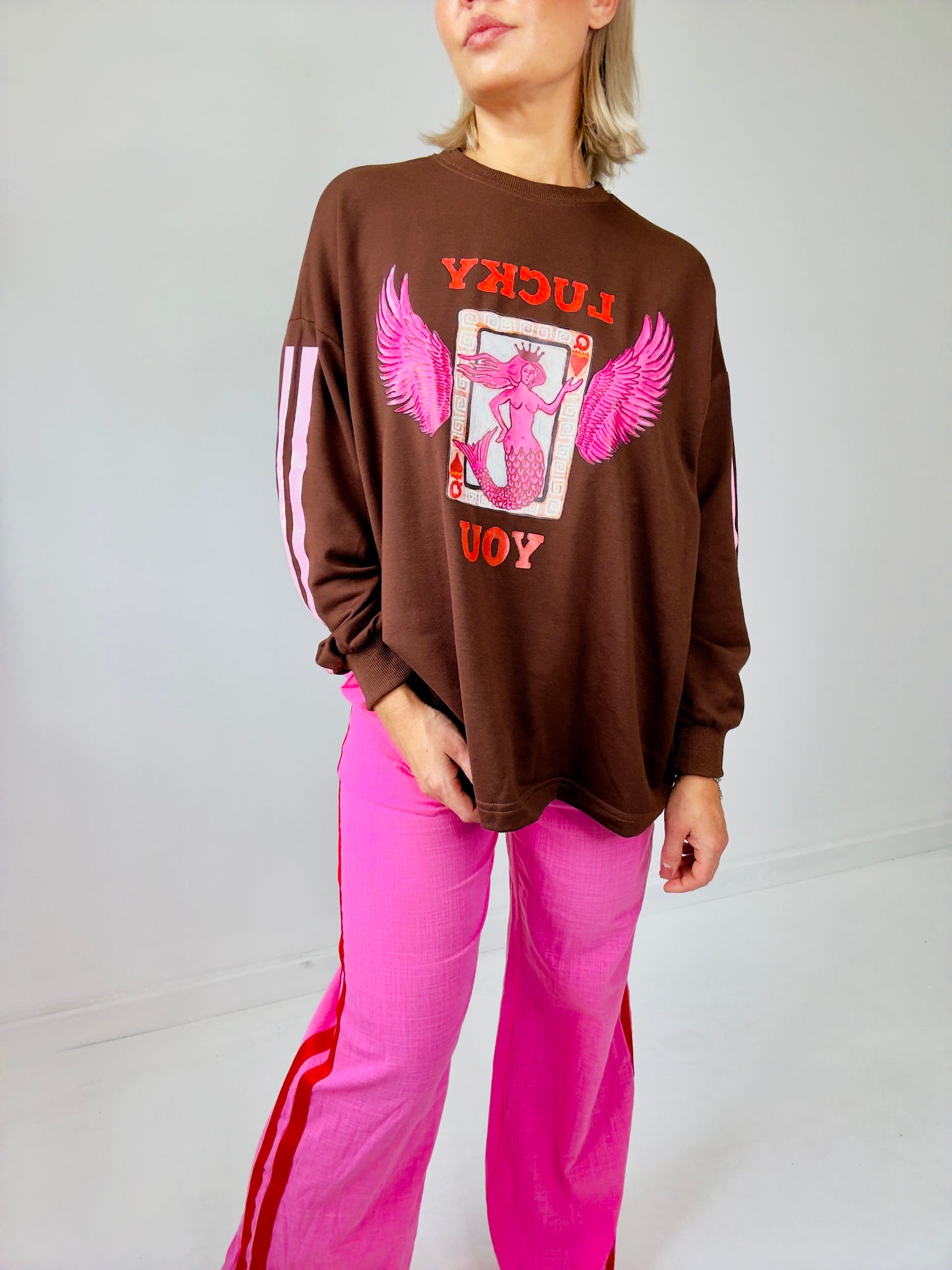 By Frankie / Racer Pant- Pink/Red