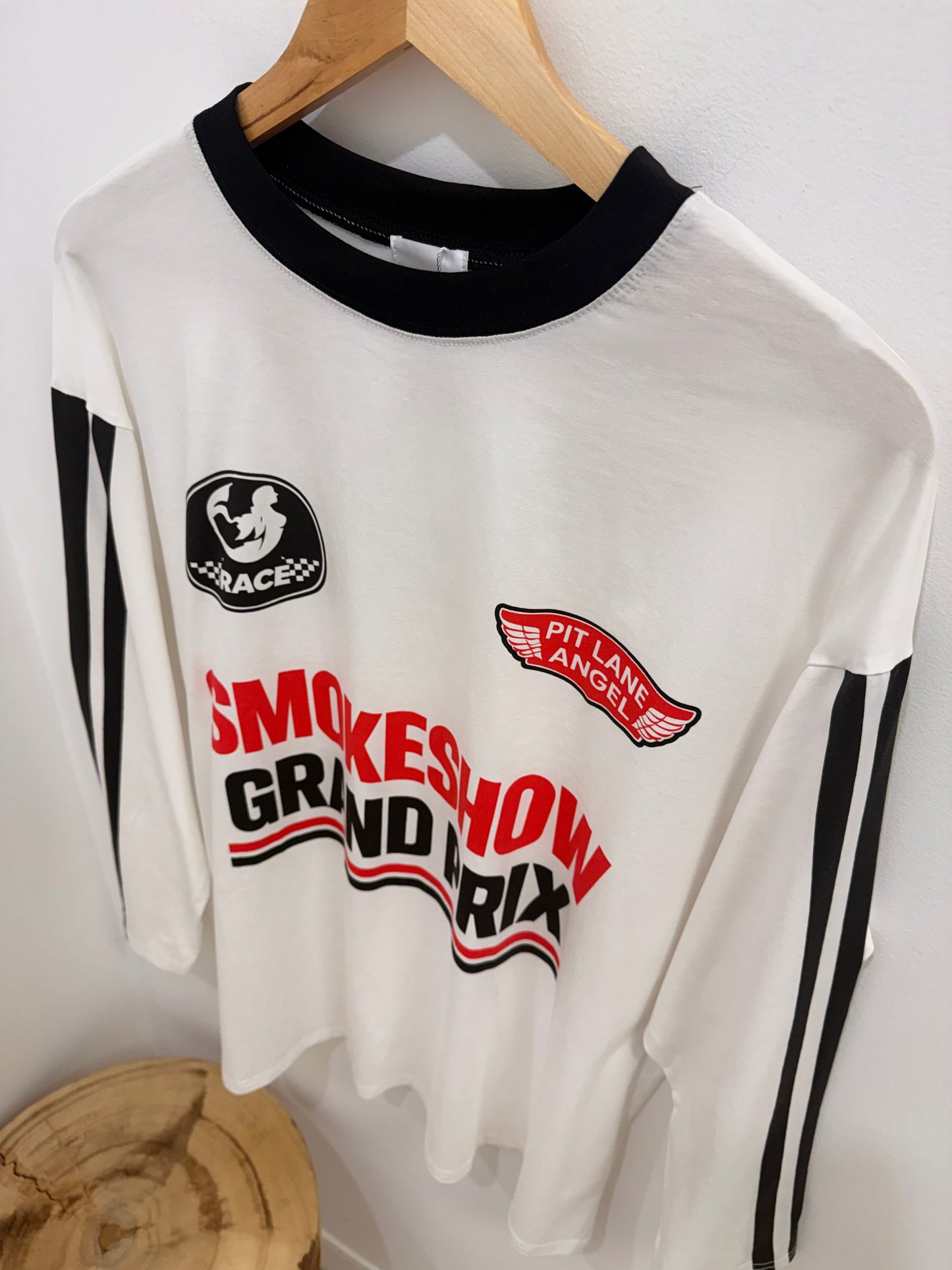 By Frankie/ Smoke Show Long Sleeve- White