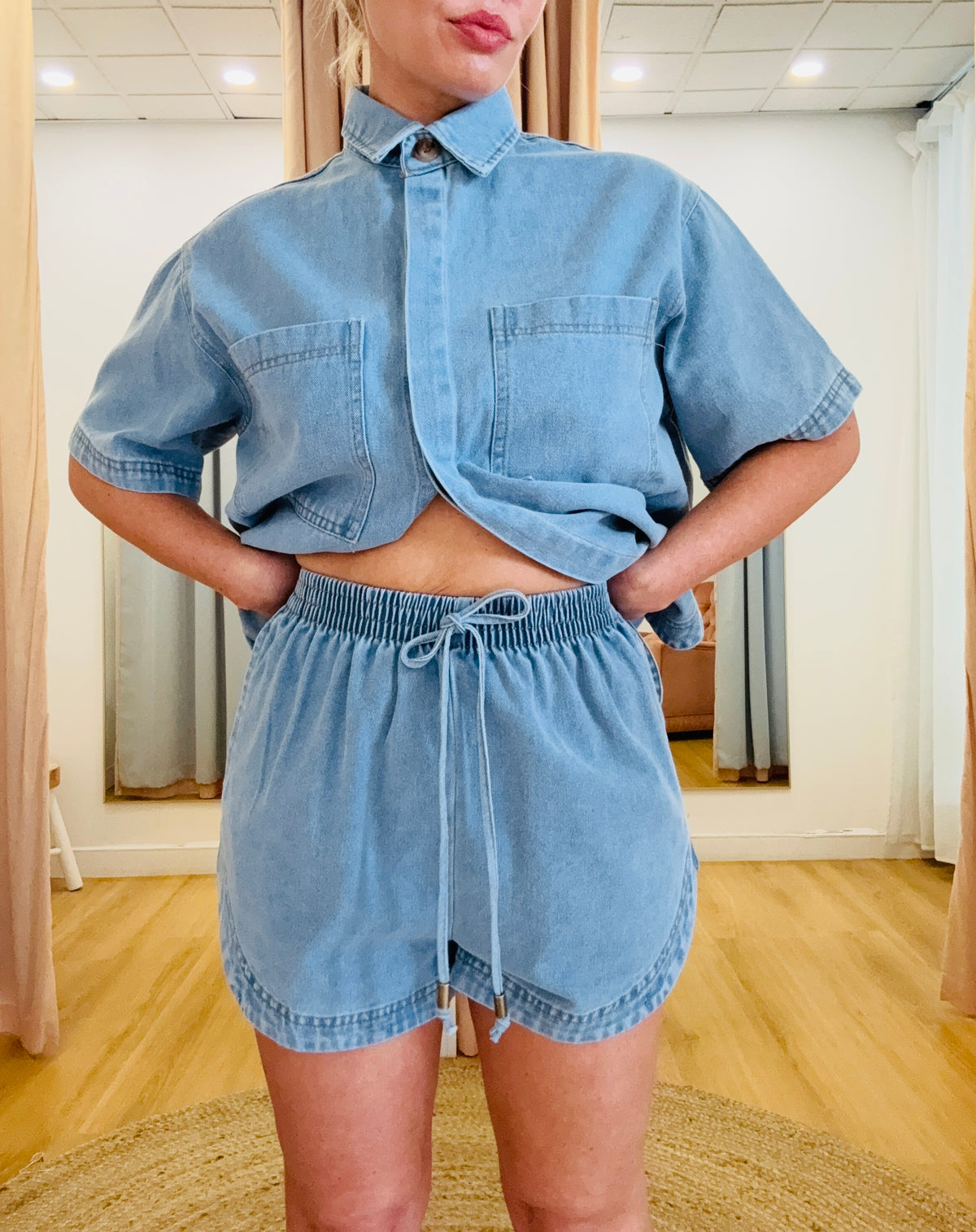 By Frankie/ Kai Denim Set - Light Wash